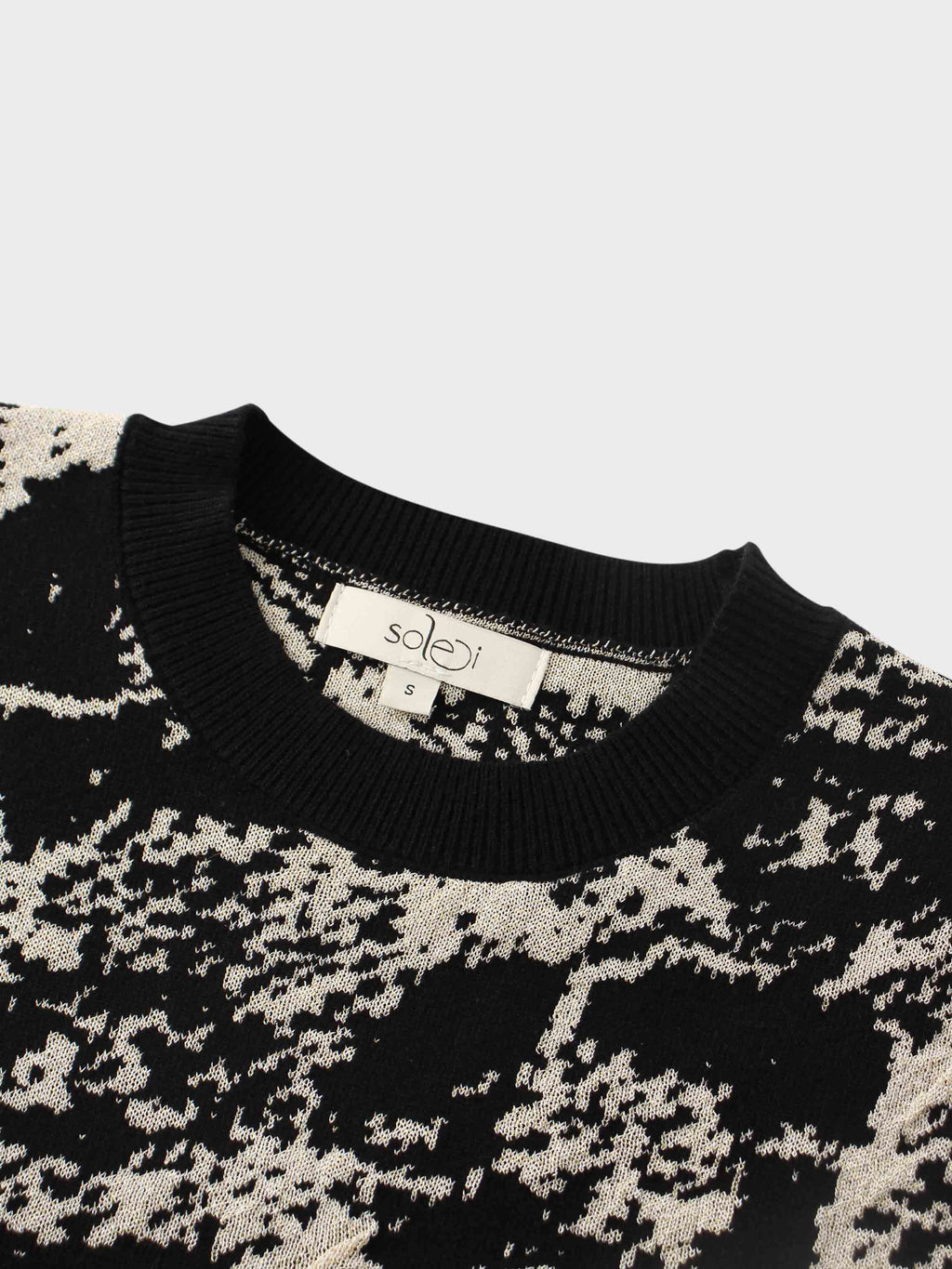 Lurex Combo Crew Sweater-Gold