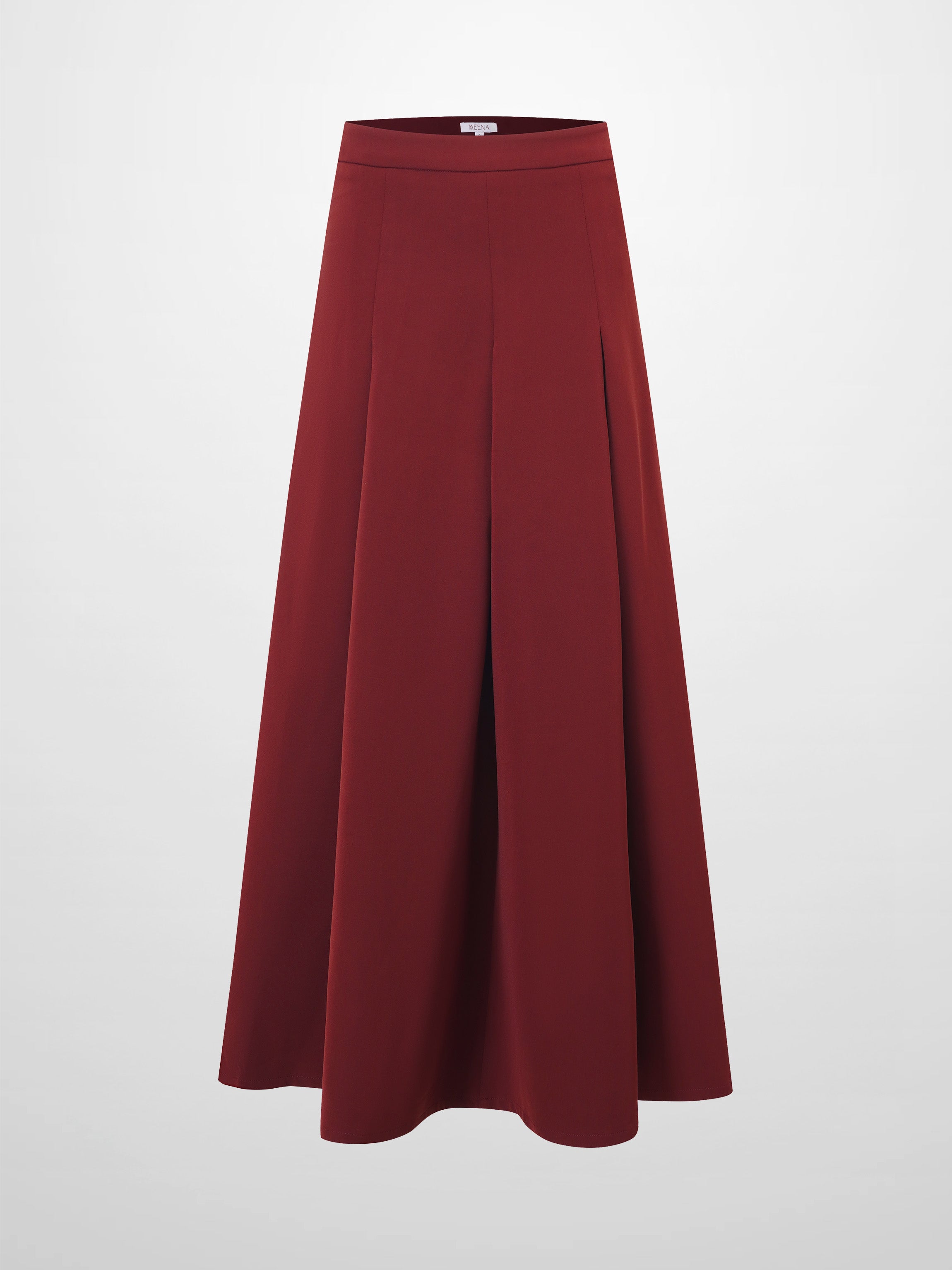 The Celina Pleat Skirt-Wine