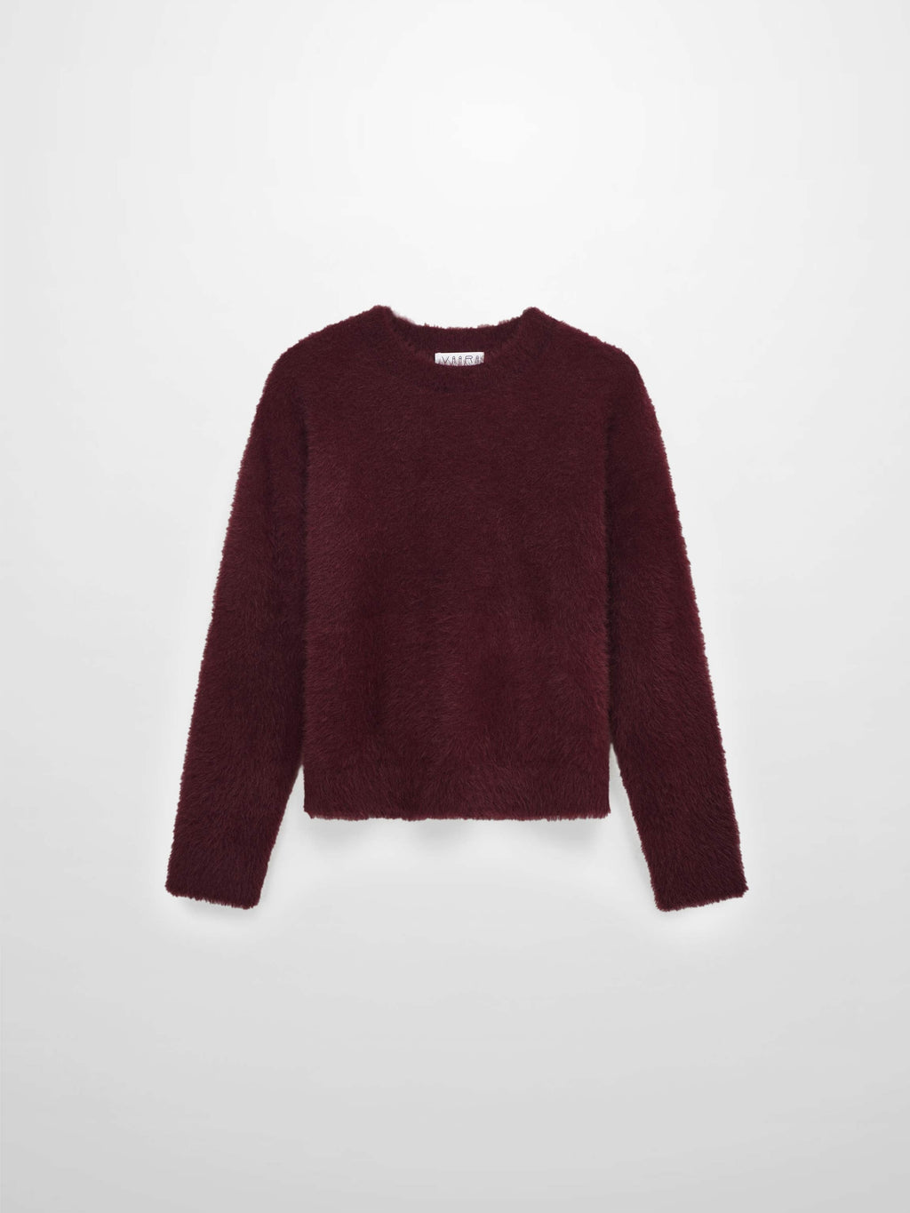 Mohair Crew Neck Sweater-Burgundy