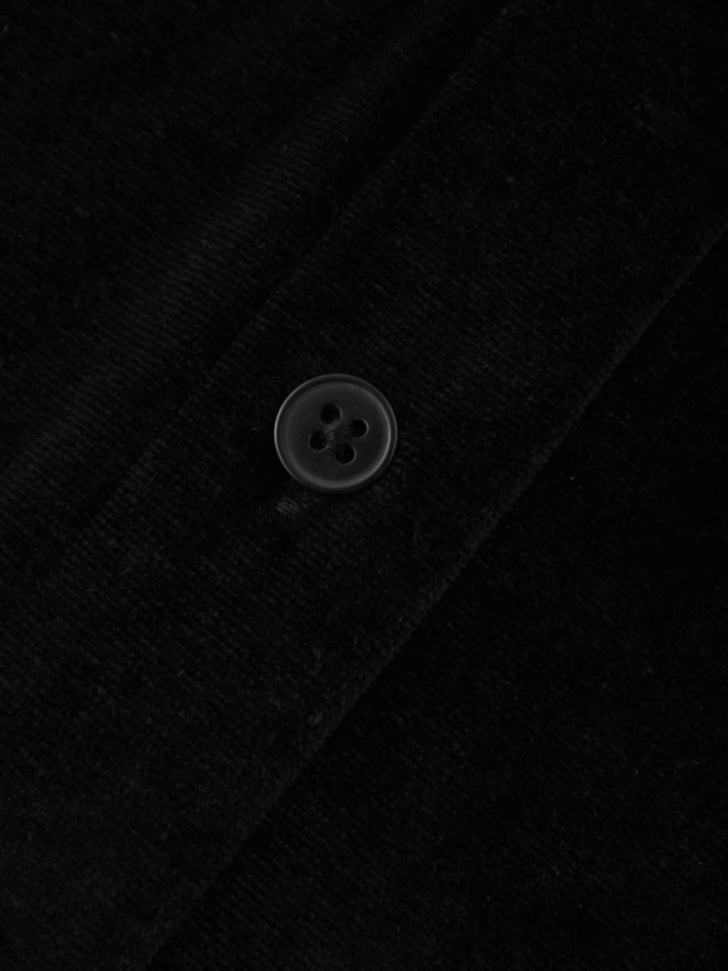 Velour Button Down Blouse-Black