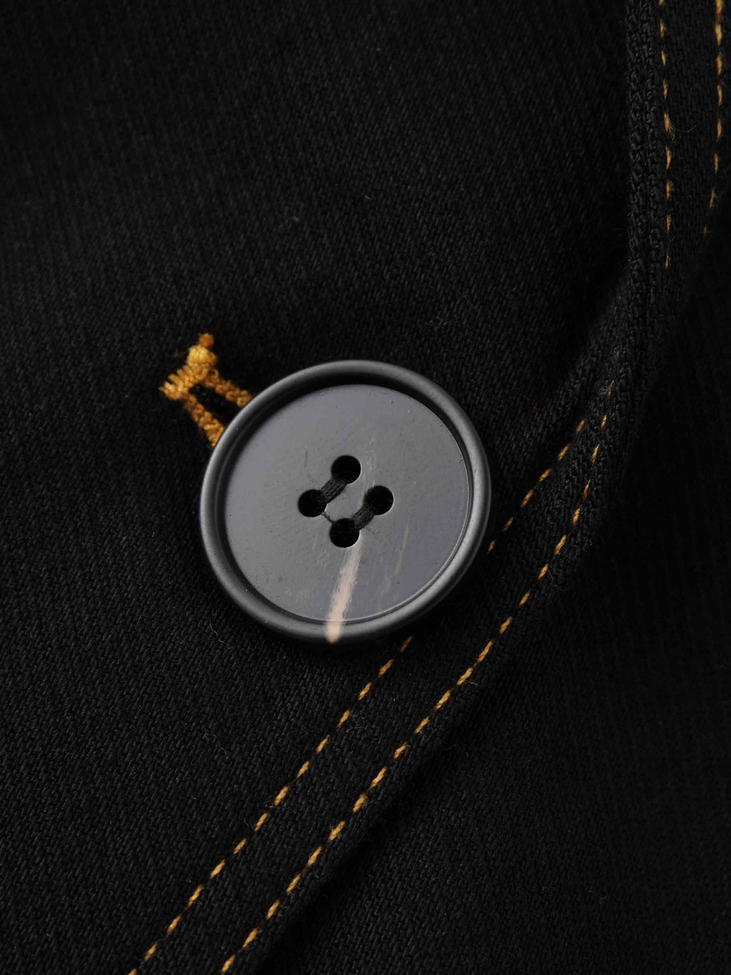 Stretch Denim Blazer-Black