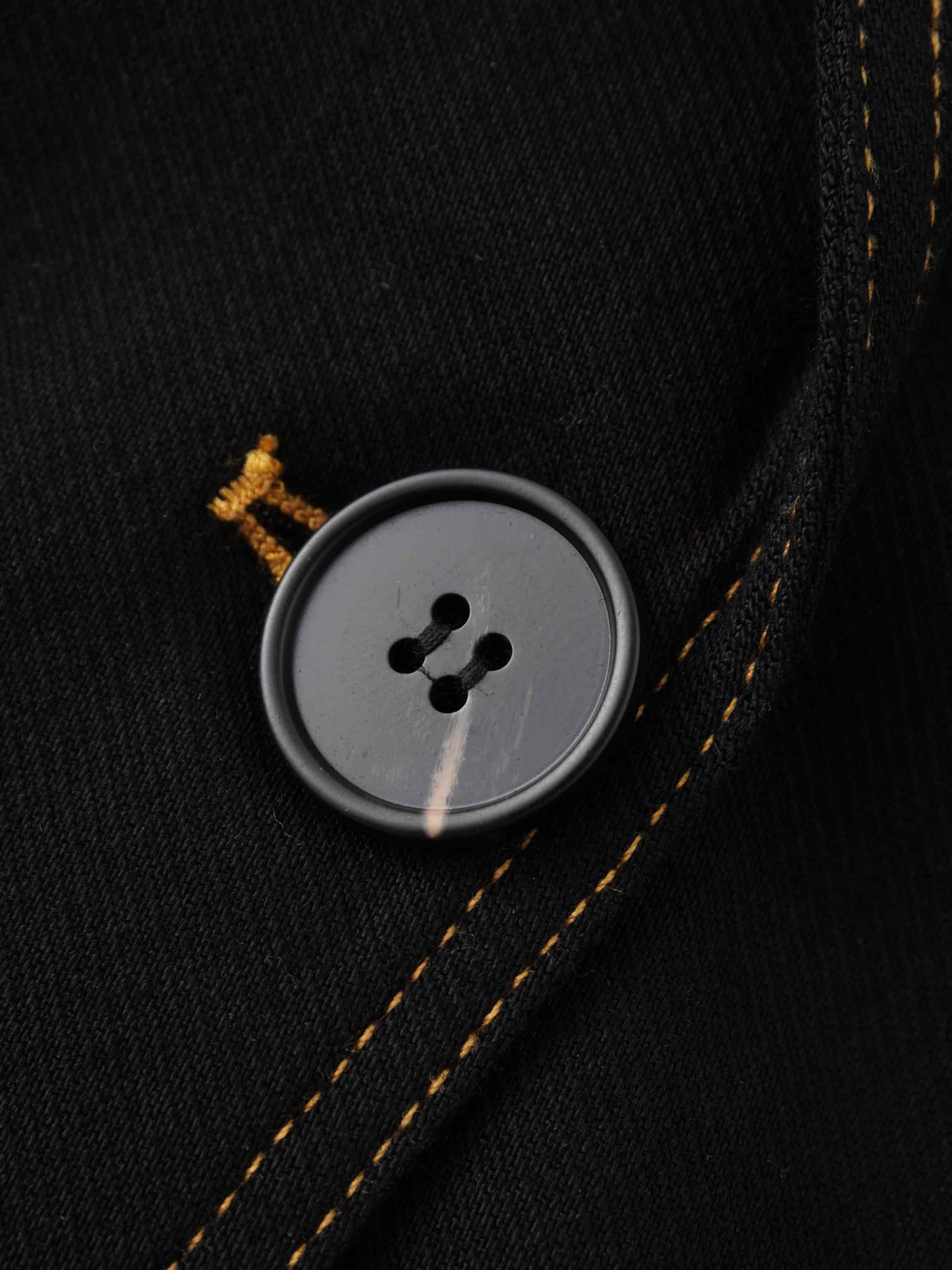 Stretch Denim Blazer-Black