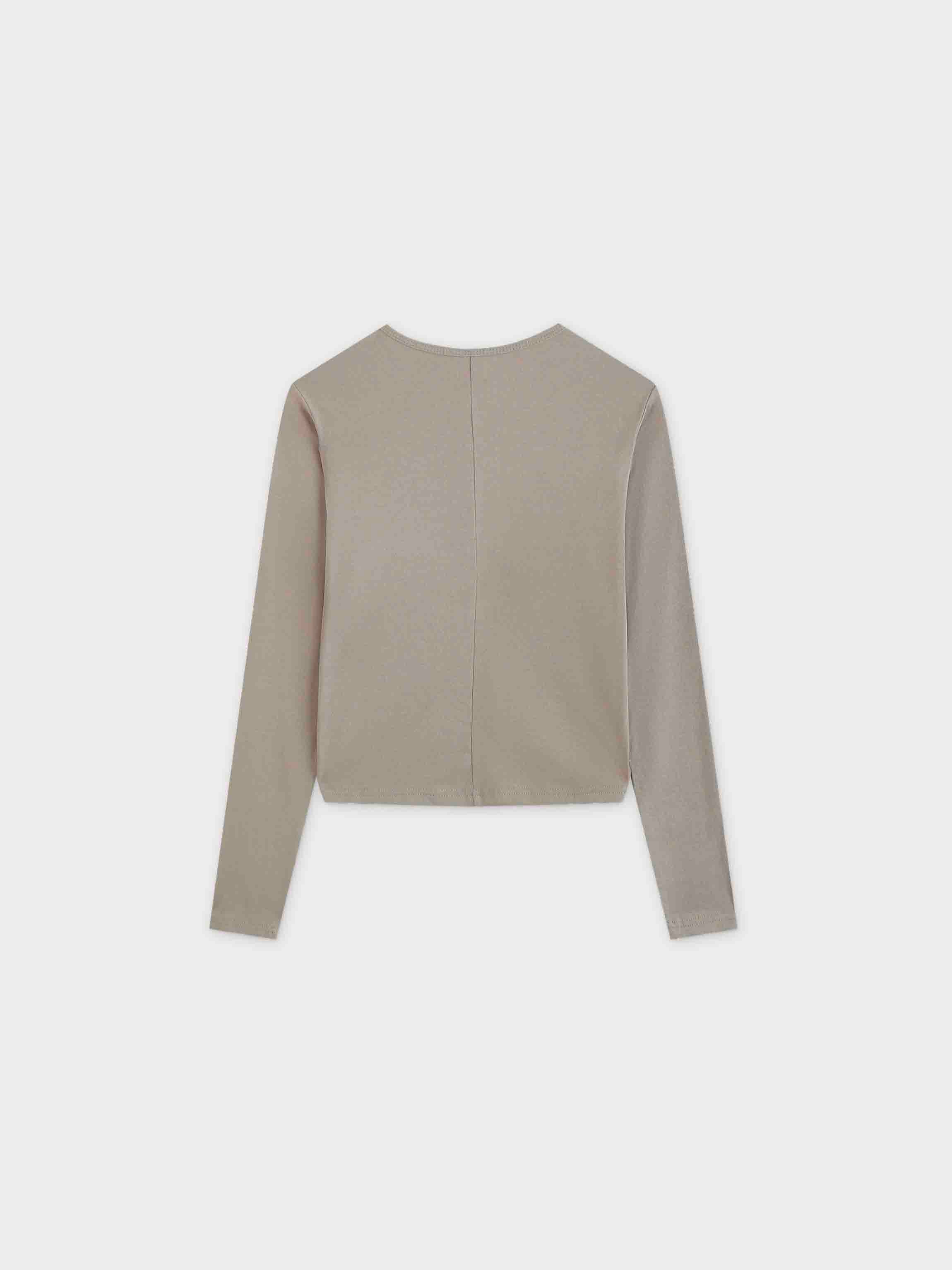 V Bottom T-Shirt-Olive