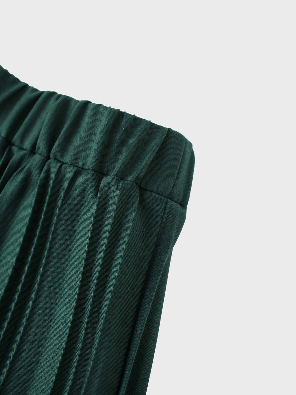 Mix Pleat Skirt-Emerald Green