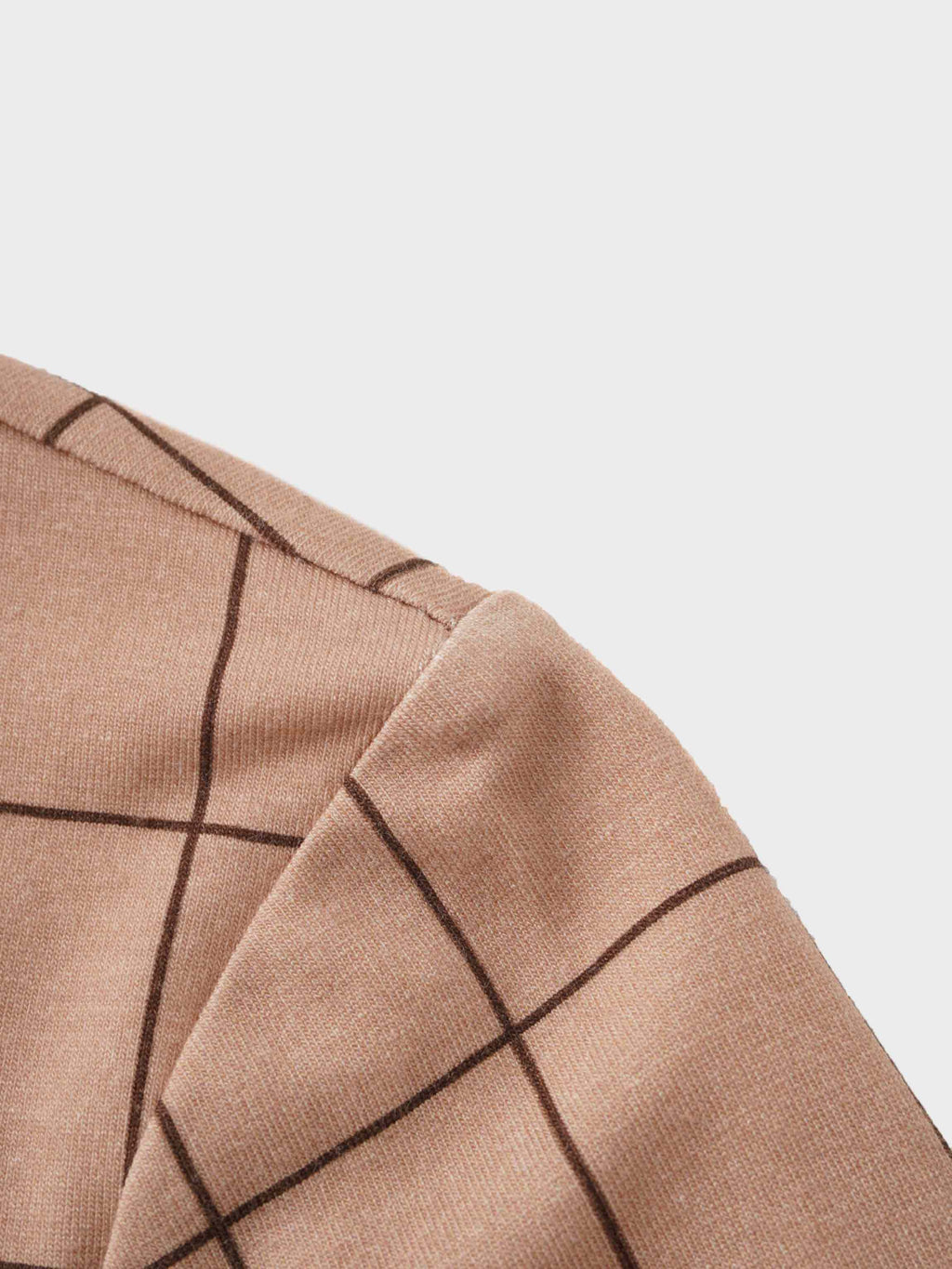 Printed Modal Turtleneck-Brown Windowpane