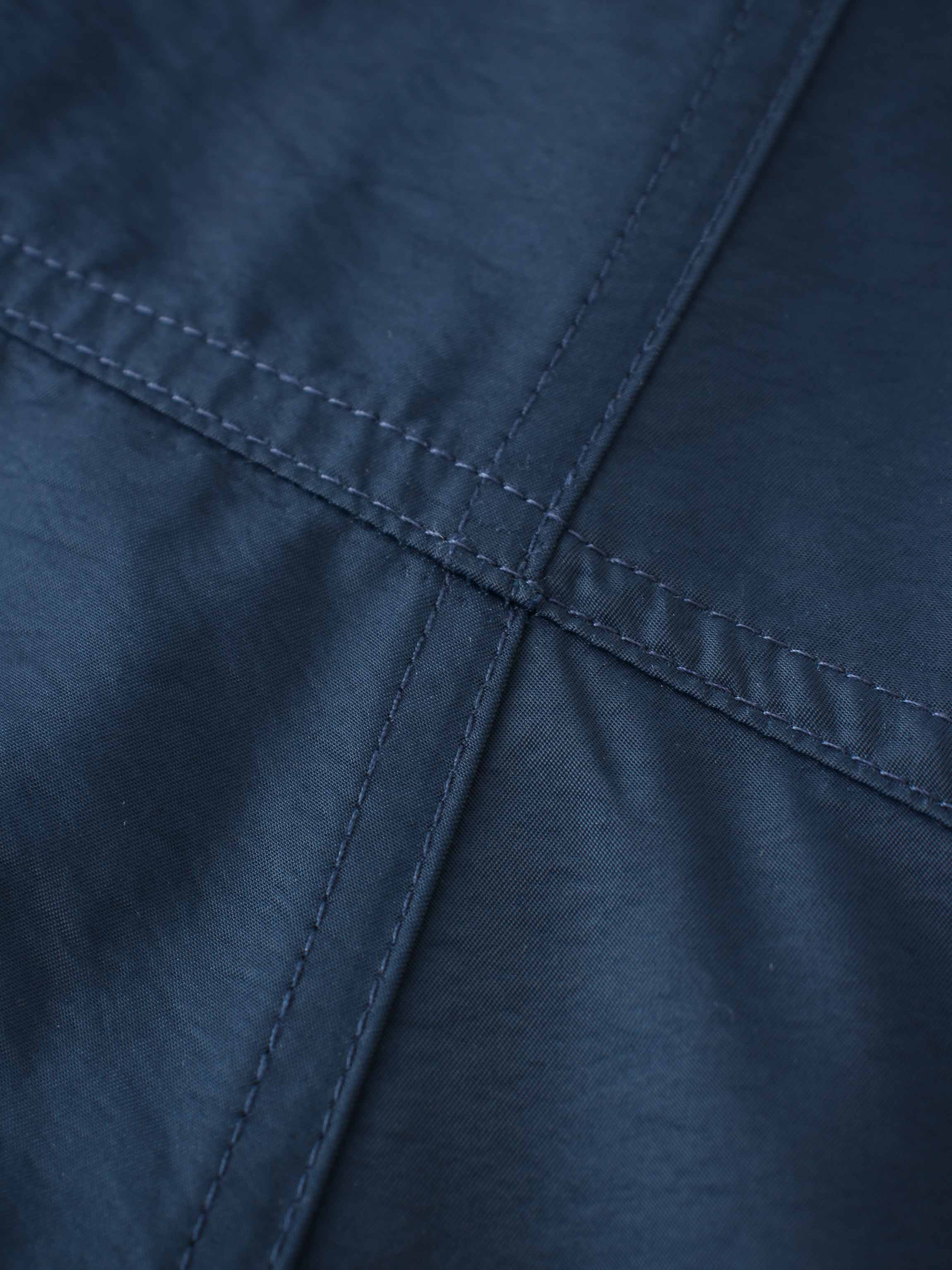 Taffeta Yoke Skirt-Navy