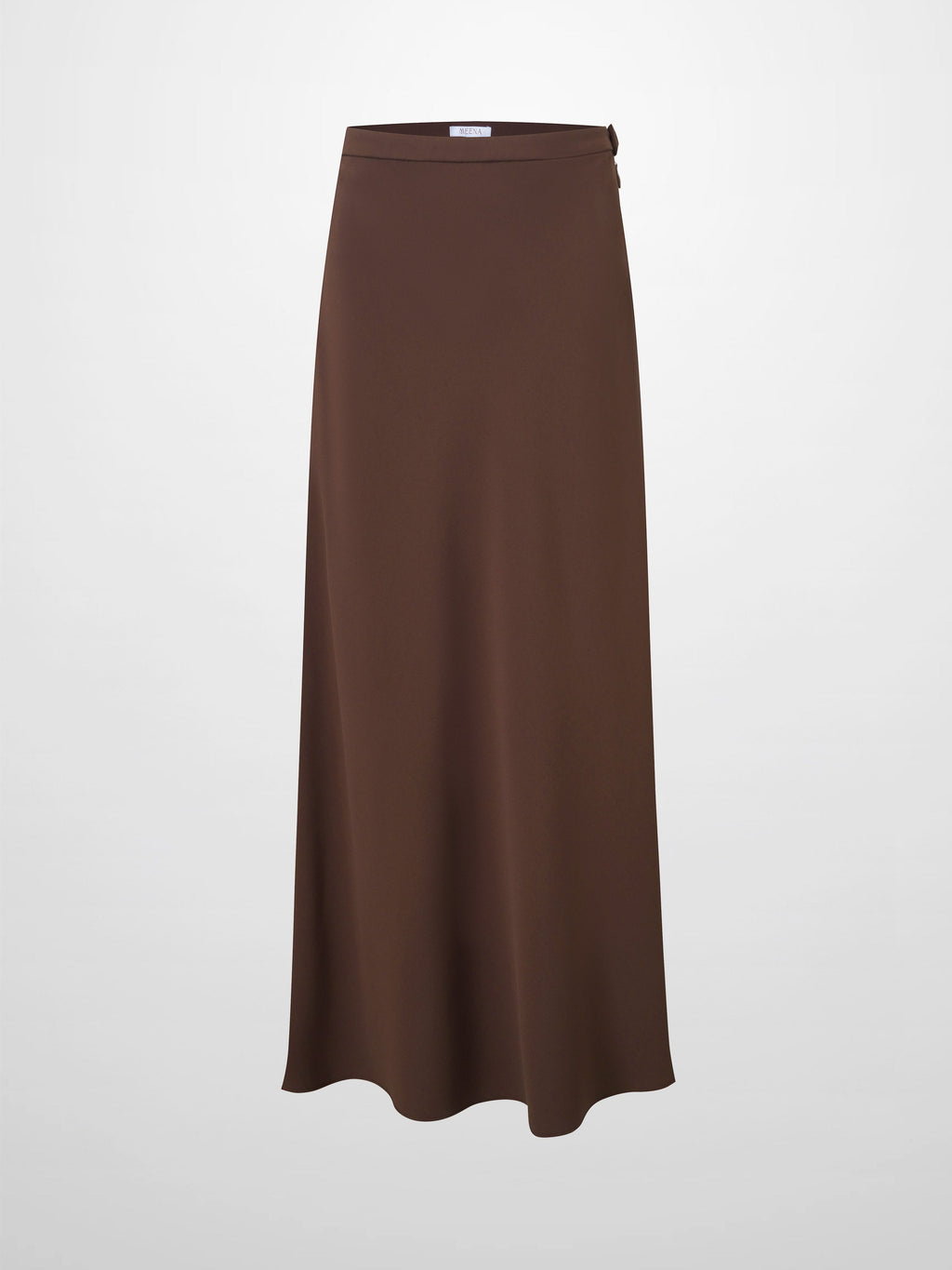 Crepe Flare Skirt-Brown