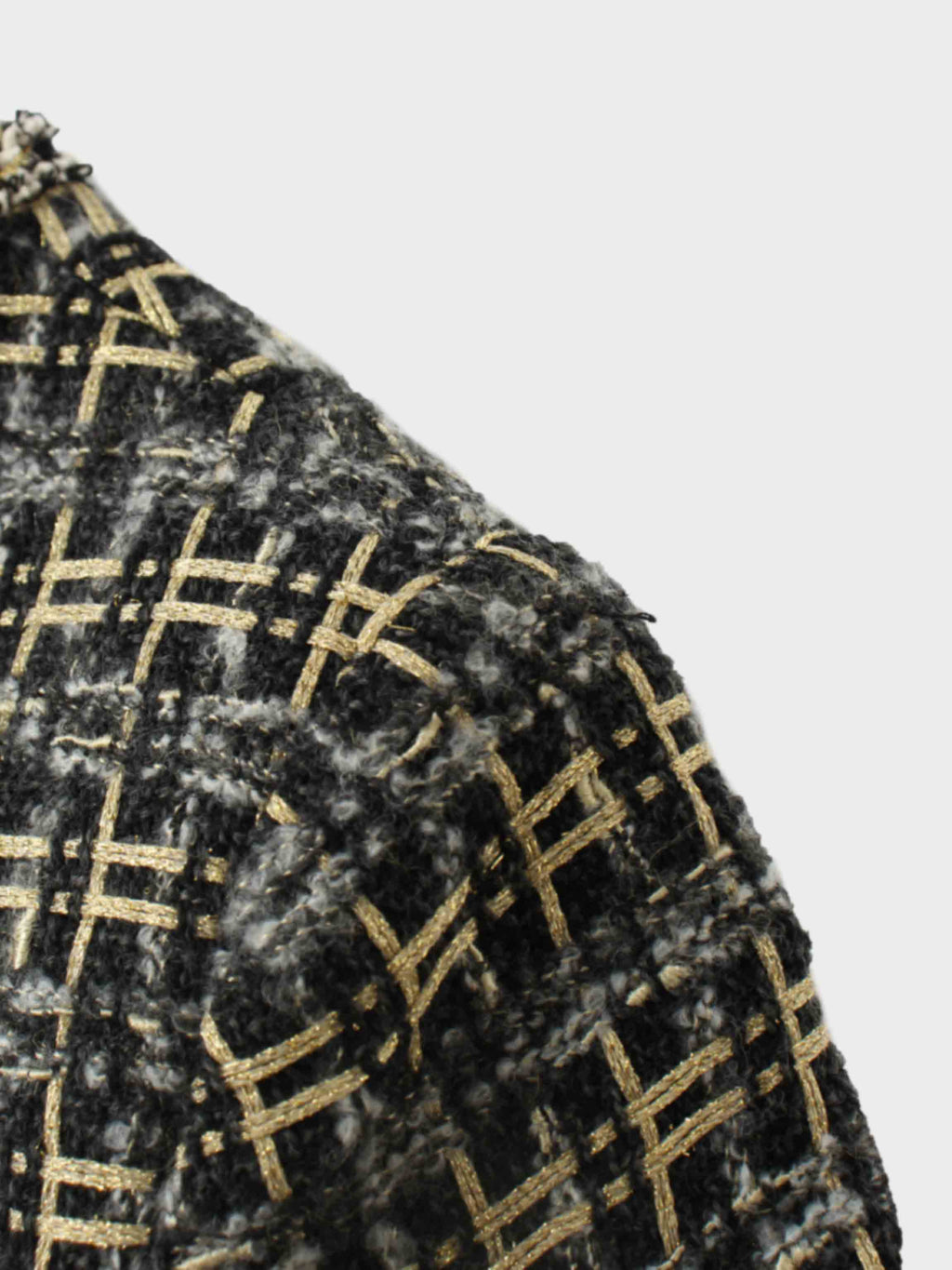 Boucle Jacket-Black/Gold