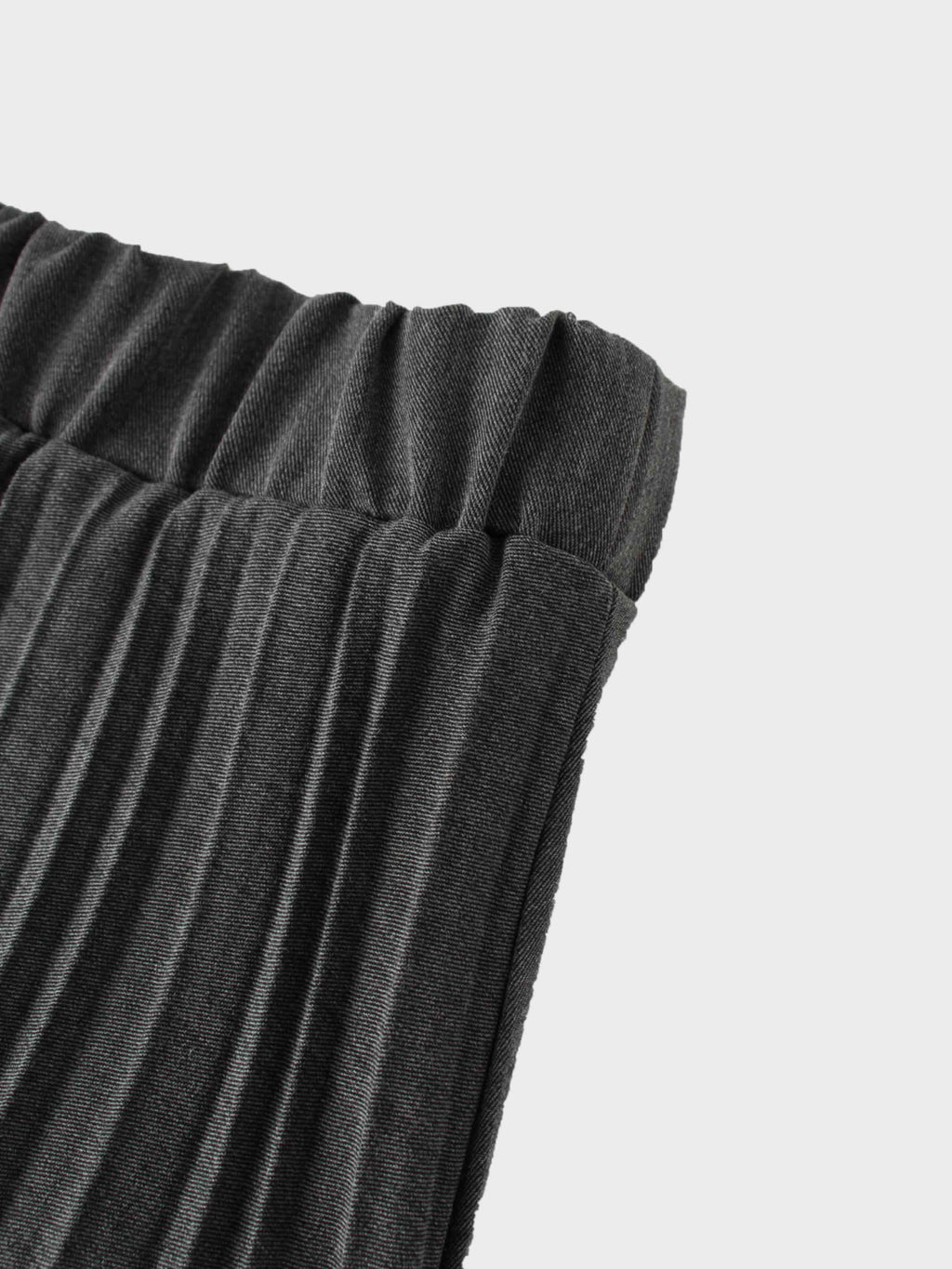 Mix Pleat Skirt-Denim Grey