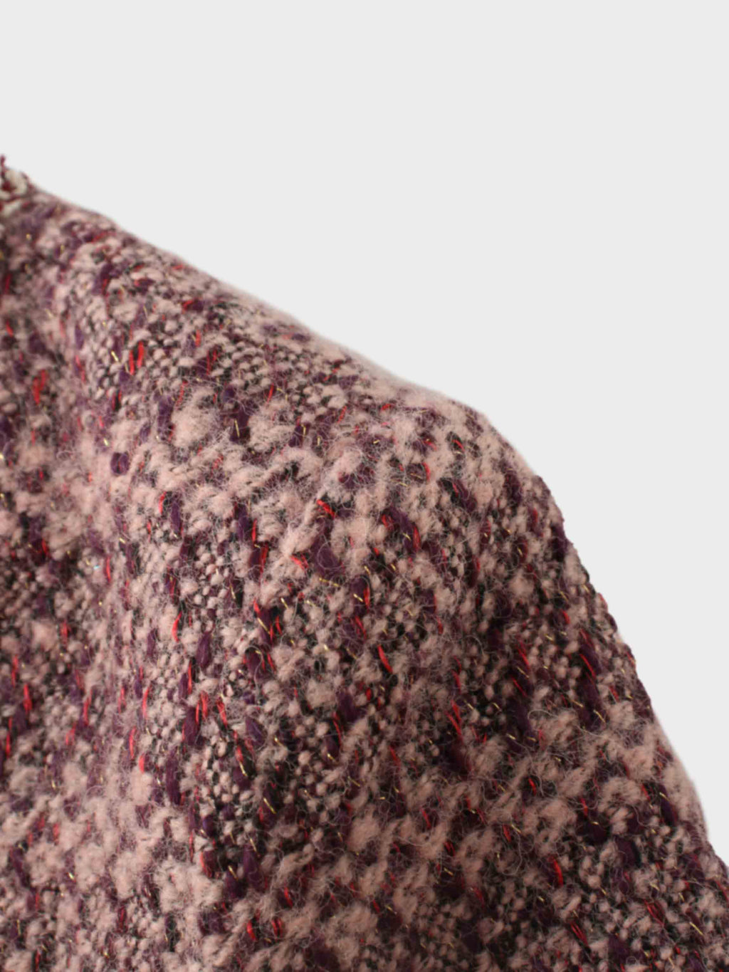 Boucle Jacket-Pink/Burgundy