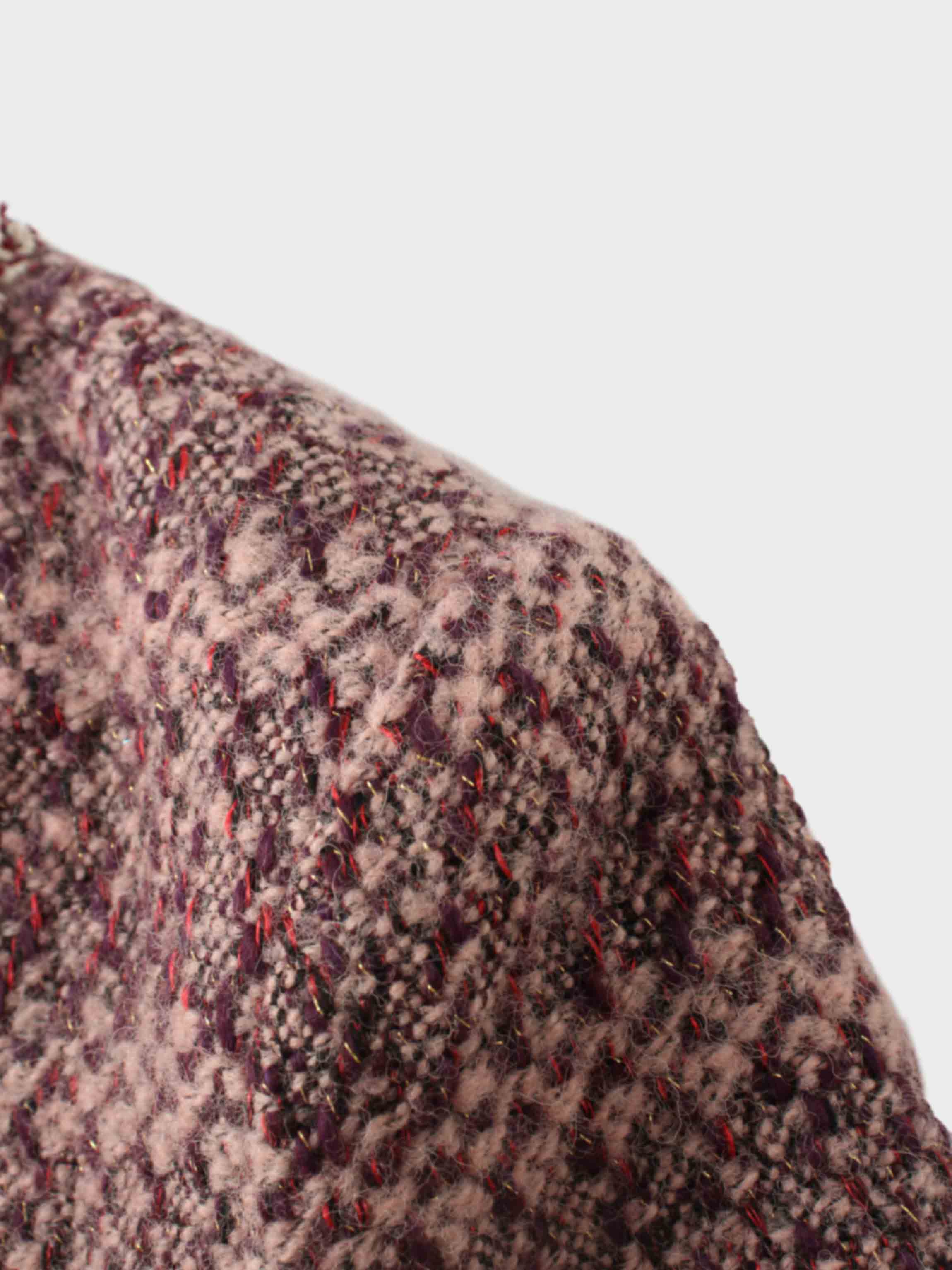 Boucle Jacket-Pink/Burgundy