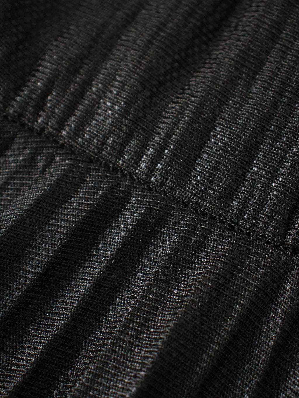 Pleat Bottom Stretch Maxi Dress-Black Shimmer