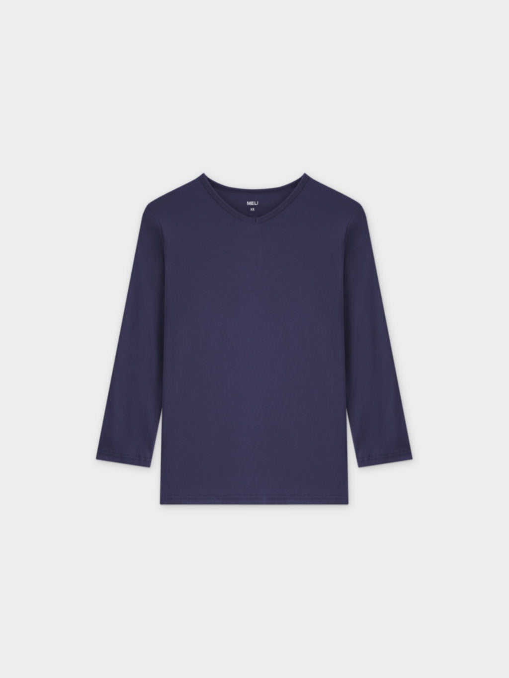 BASIC HIGH V TEE 3Q-NAVY