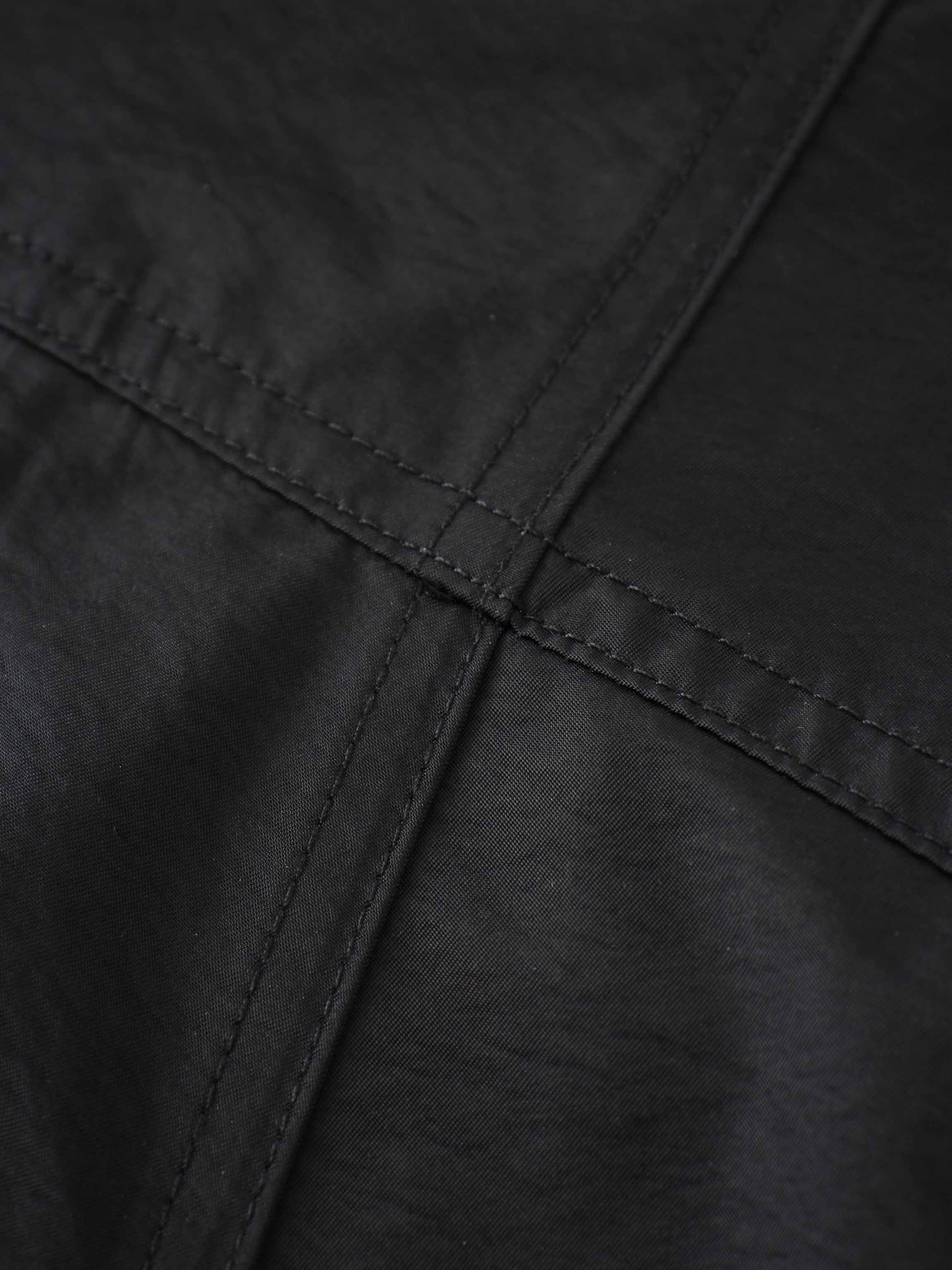 Taffeta Yoke Skirt-Black