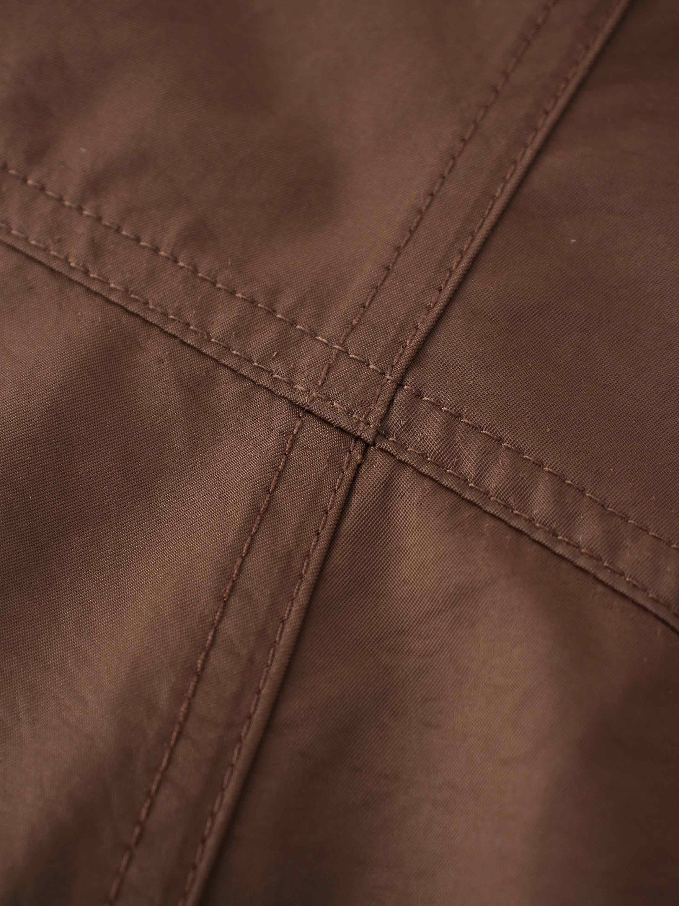 Taffeta Yoke Skirt-Brown