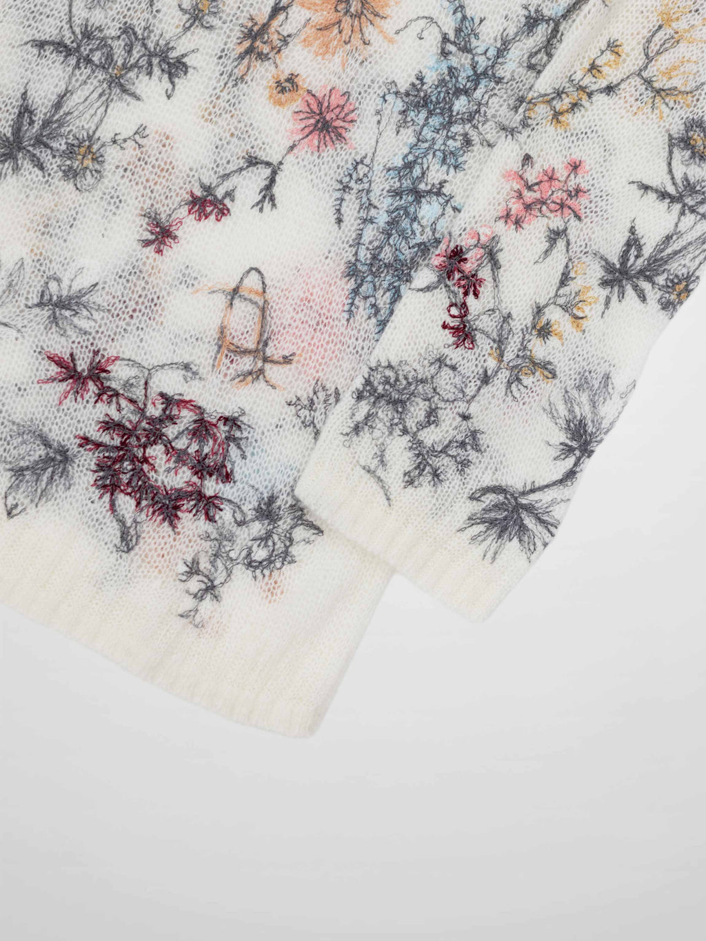 Floral Motif Sweater-Multi Colored