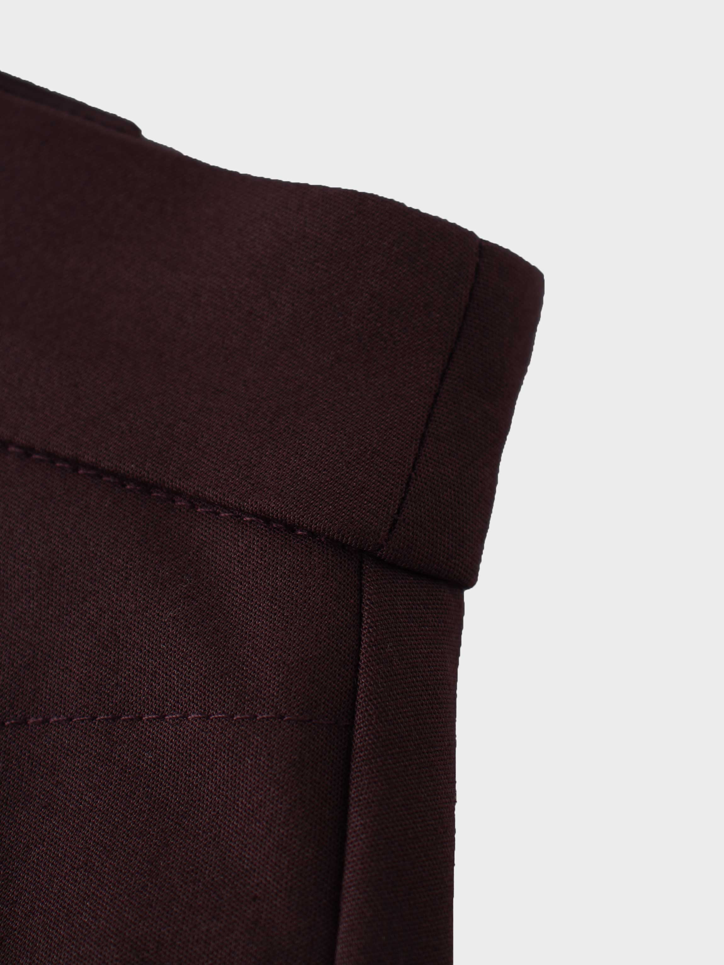 Basic A-Line Skirt-Brown