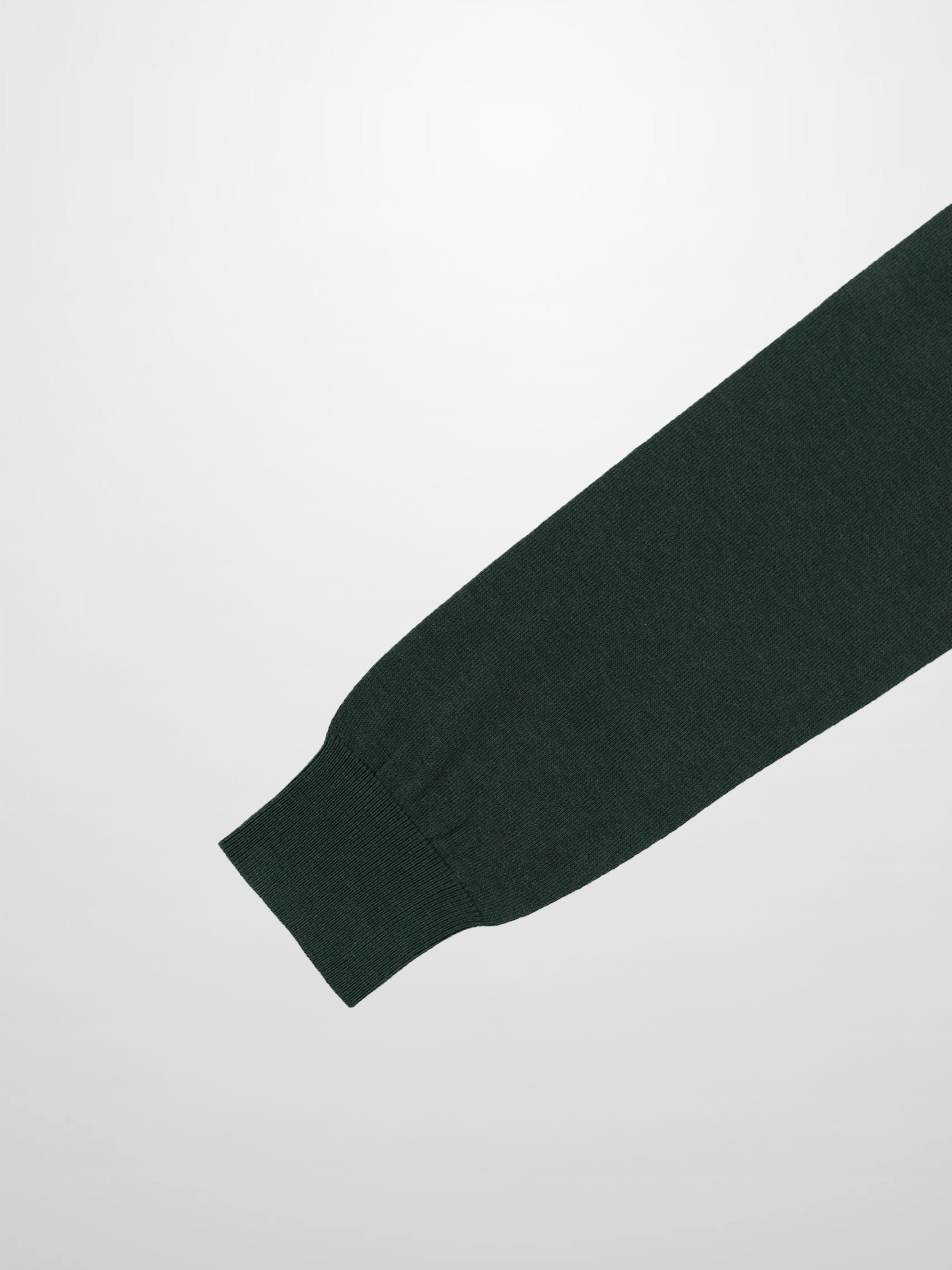 Wool Blend Collared Cardigan-Green