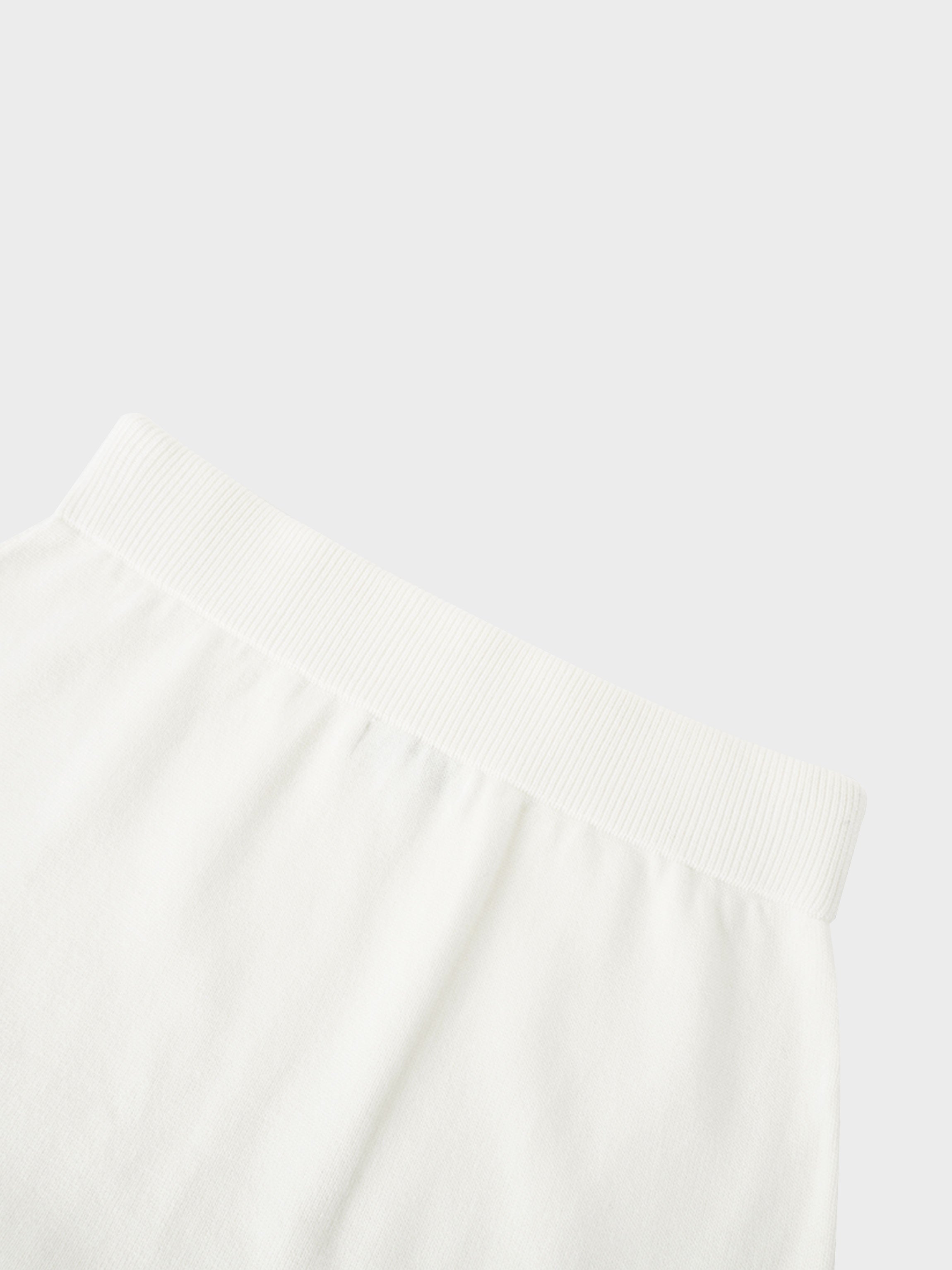 Side Zipper Straight Maxi Skirt-Cream