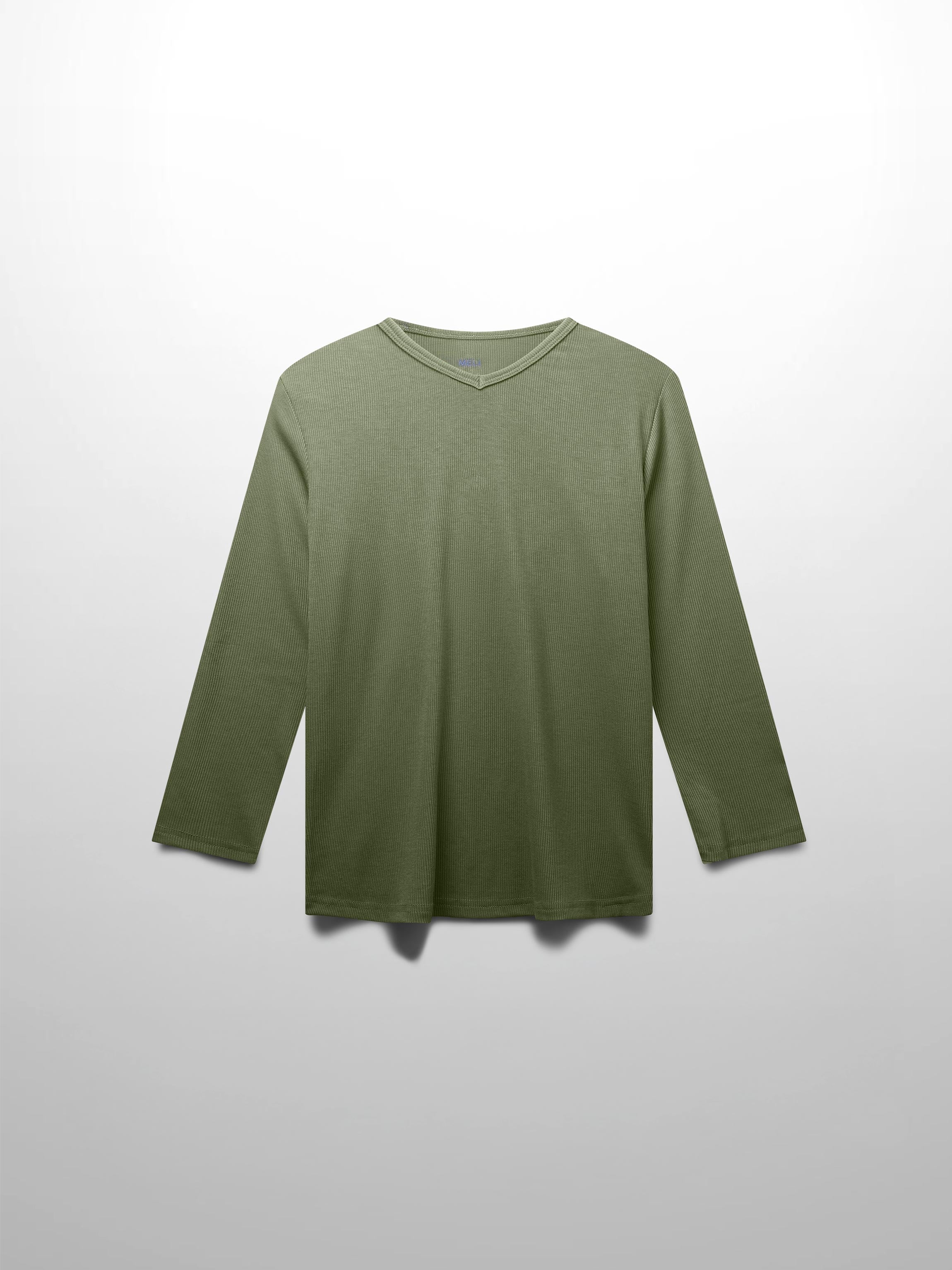 RIBBED HIGH V 3Q-CAMOUFLAGE GREEN