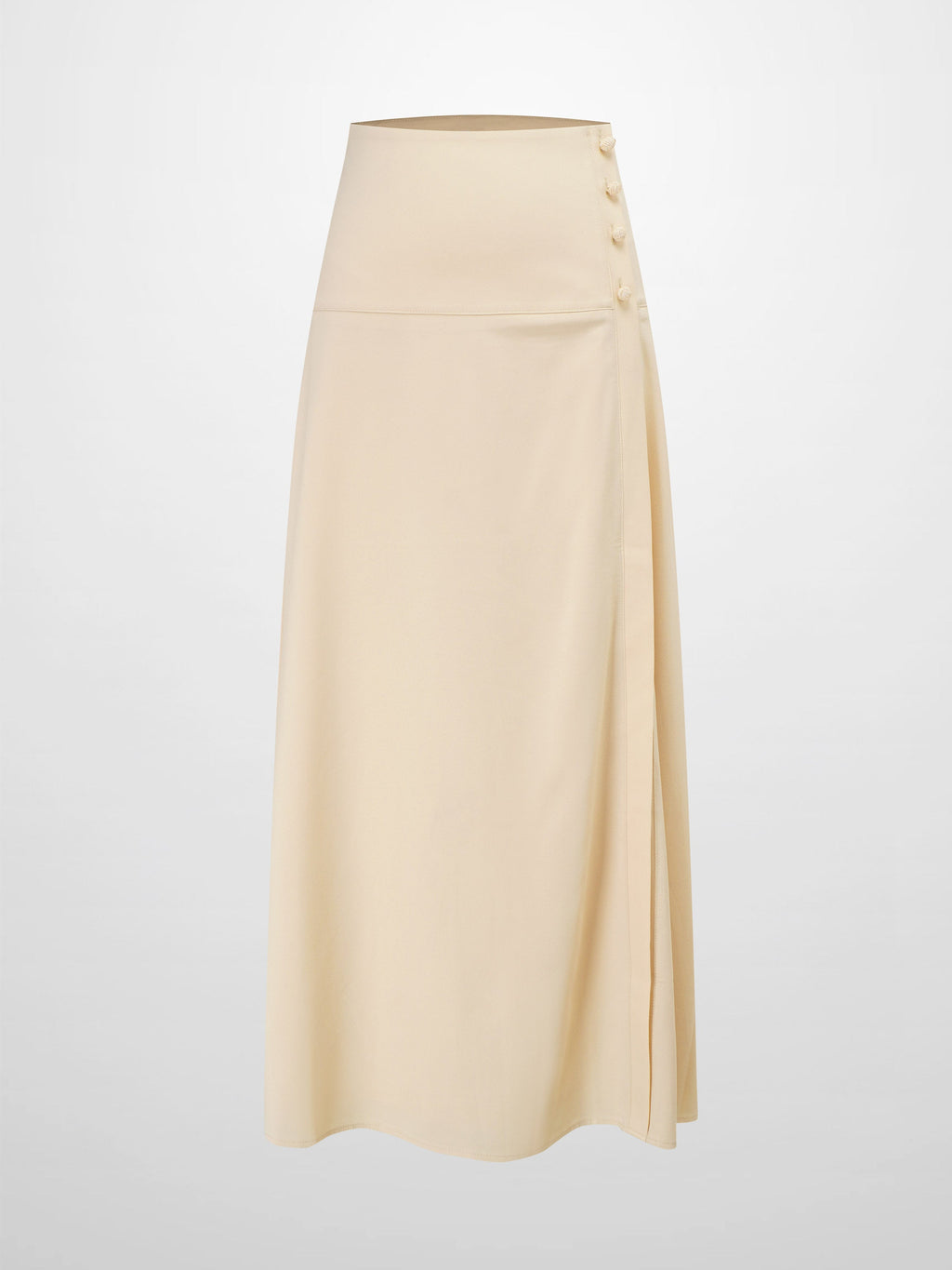 Side Button Yoke Skirt-Bone
