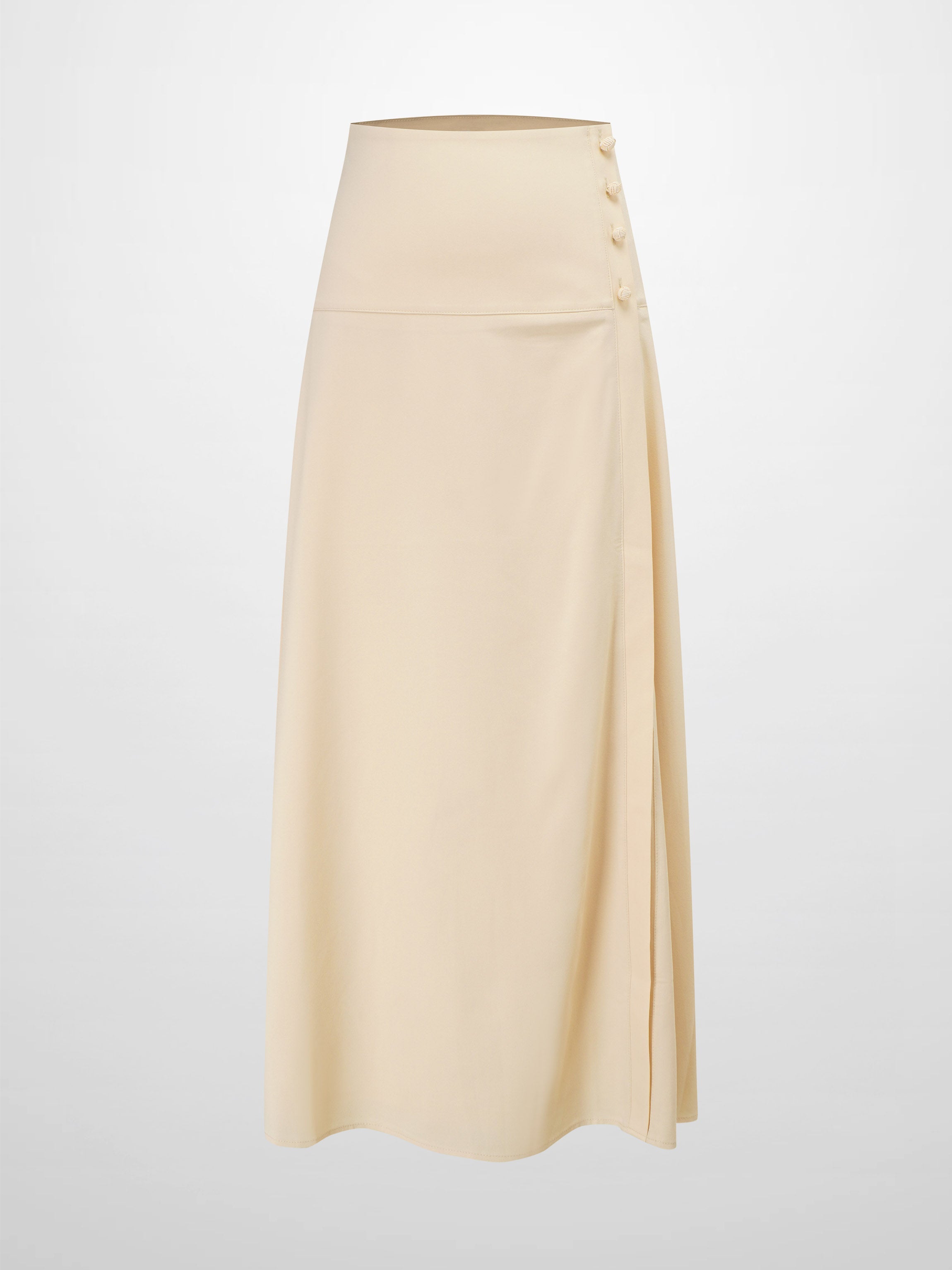 Side Button Yoke Skirt-Bone