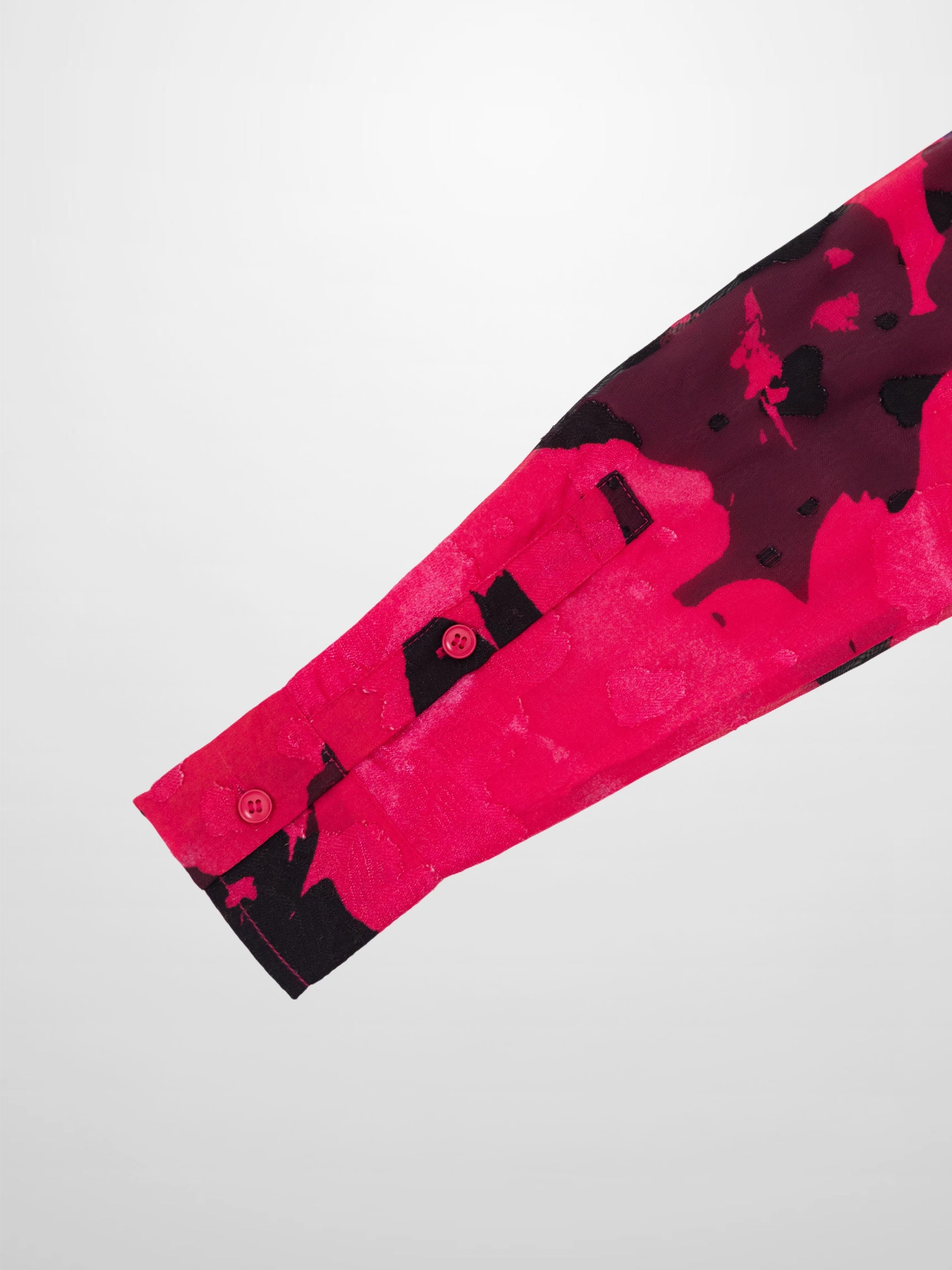 Bow Blouse-Black/Hot Pink