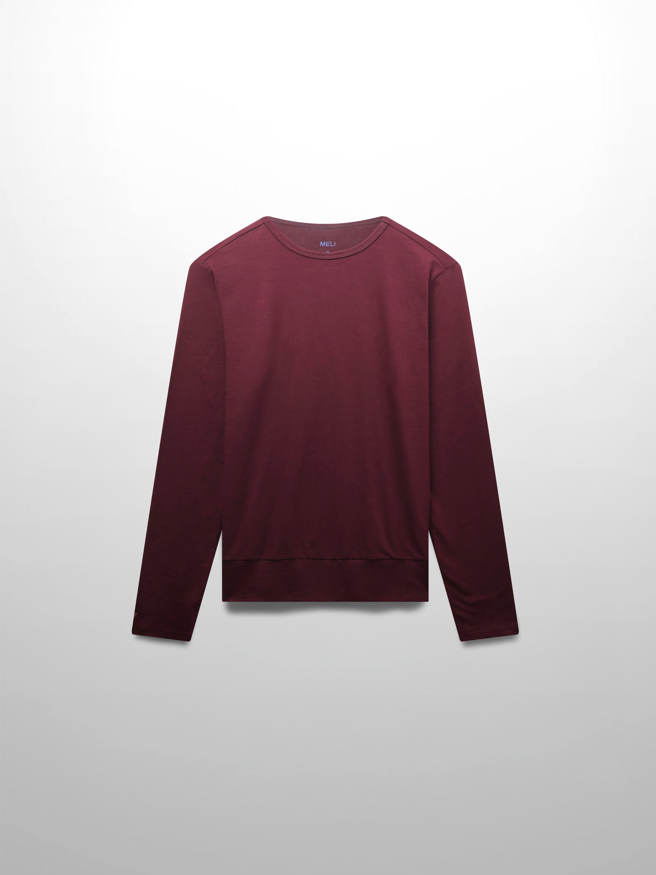 Crew Bomber Tee-Burgundy