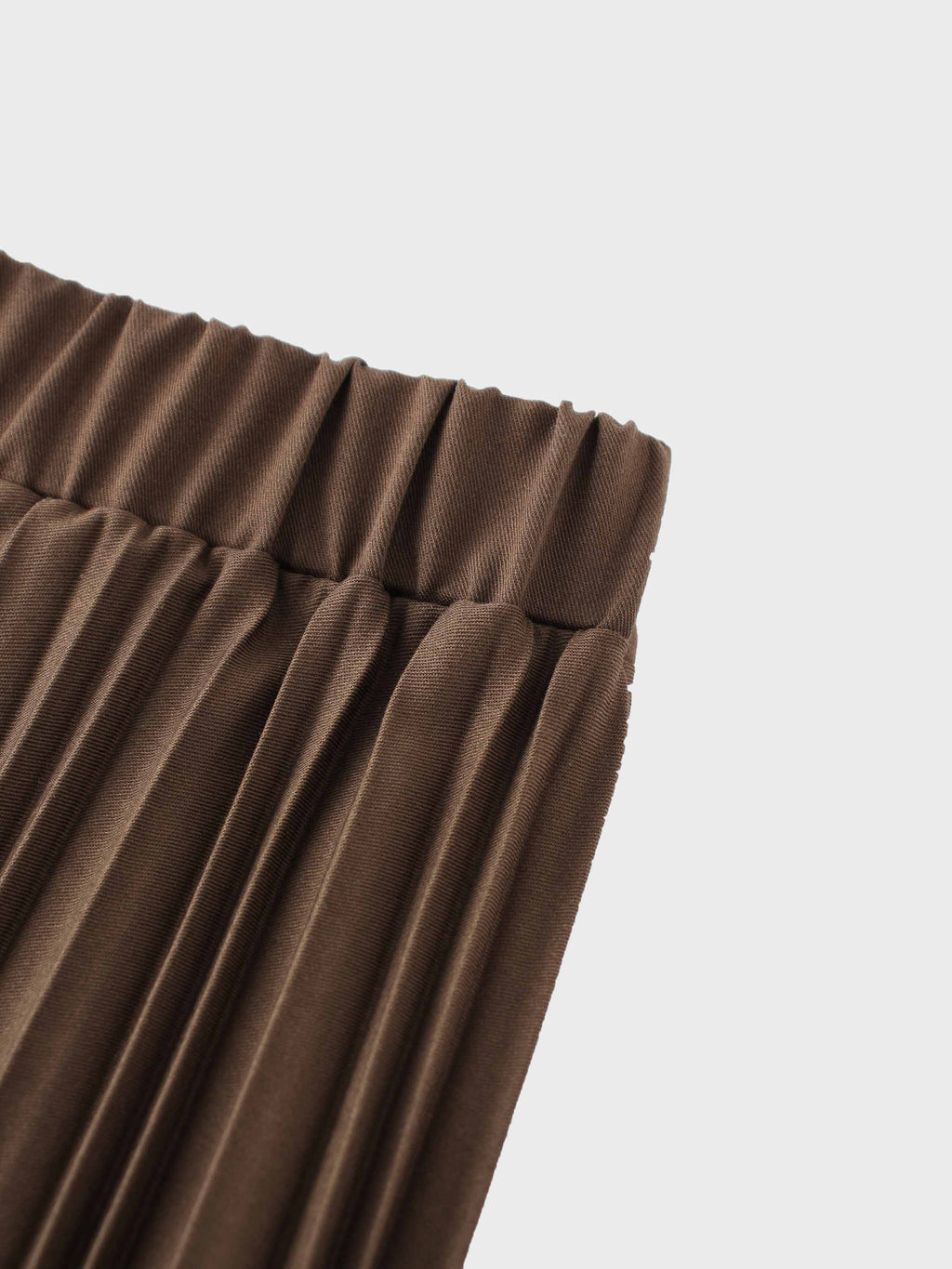 Mix Pleat Skirt-Brown