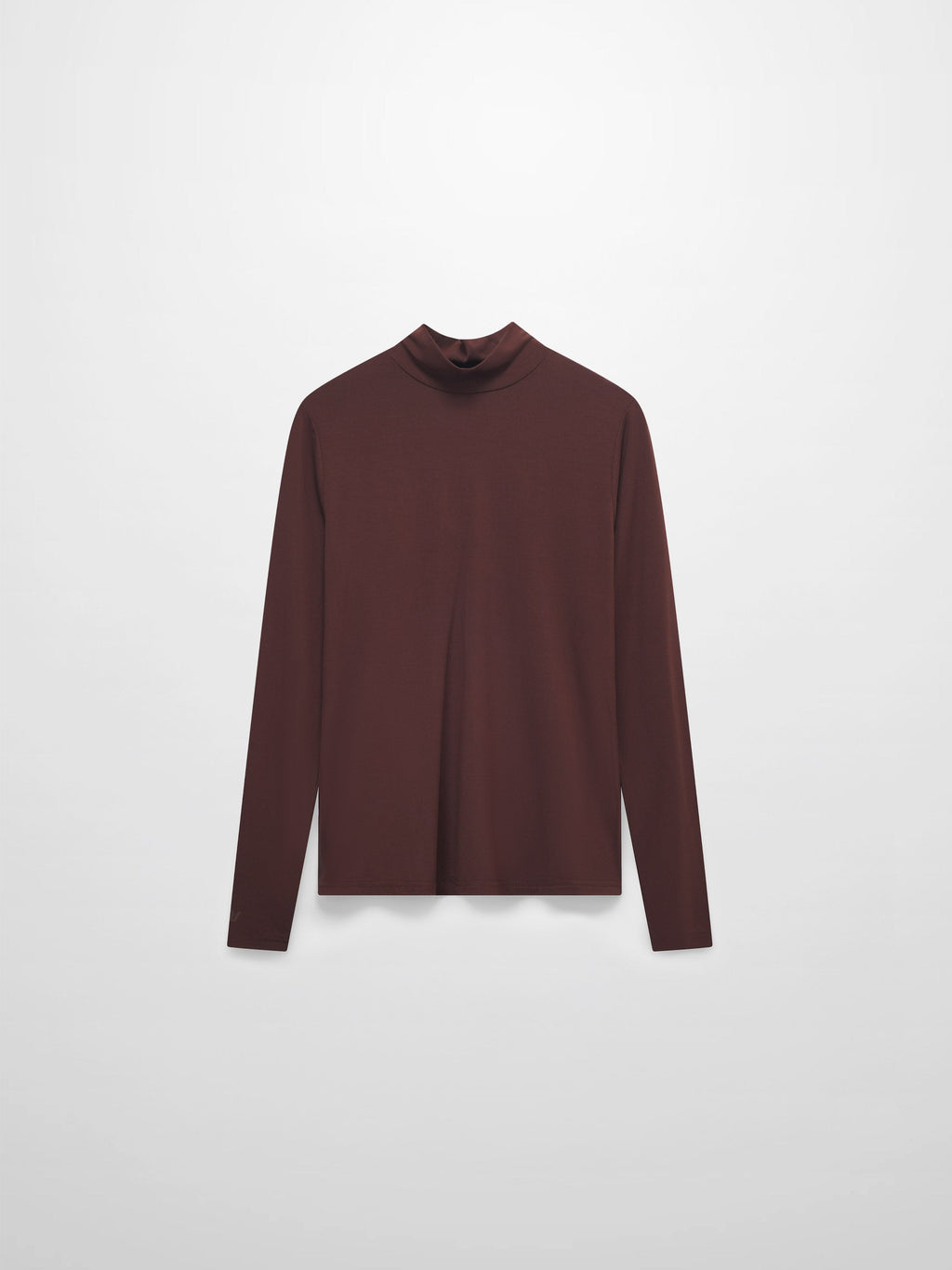 Modal Turtleneck Long Sleeve-Dark Brown