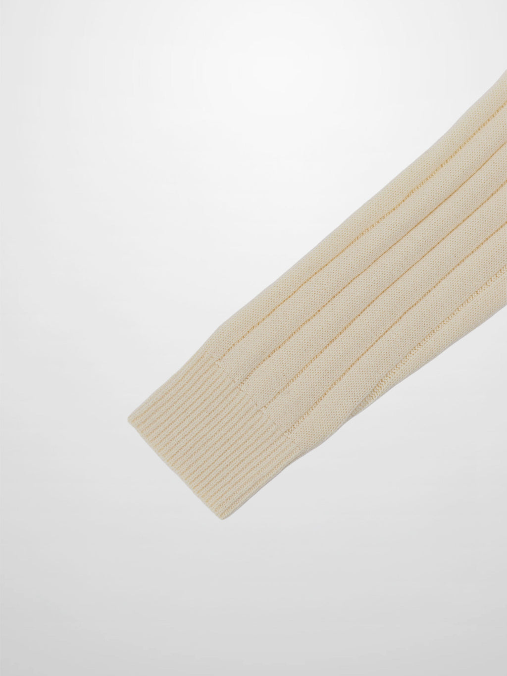 V Neck Stripe Sweater-Cream/Black