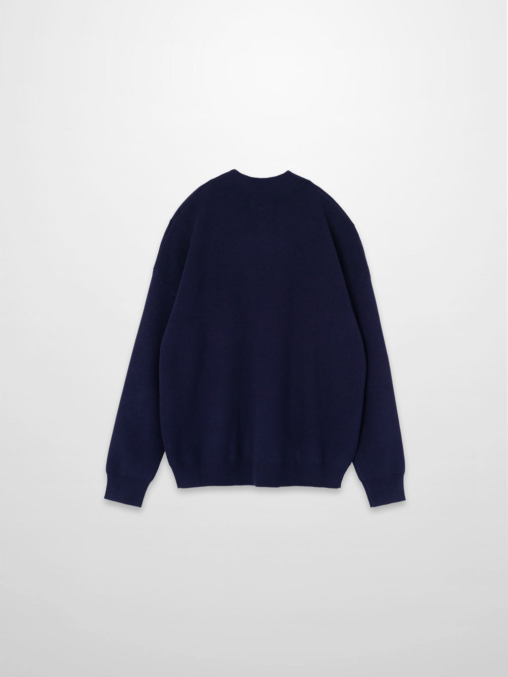 Mock Neck Thin Knit Sweater-Navy