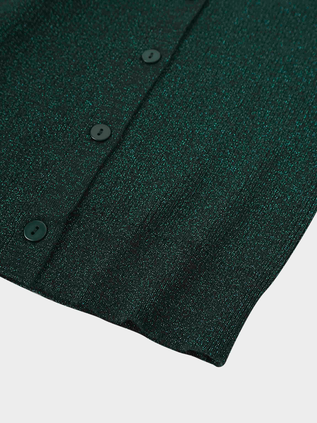 Lurex Ribbed Sweater-Hunter Green
