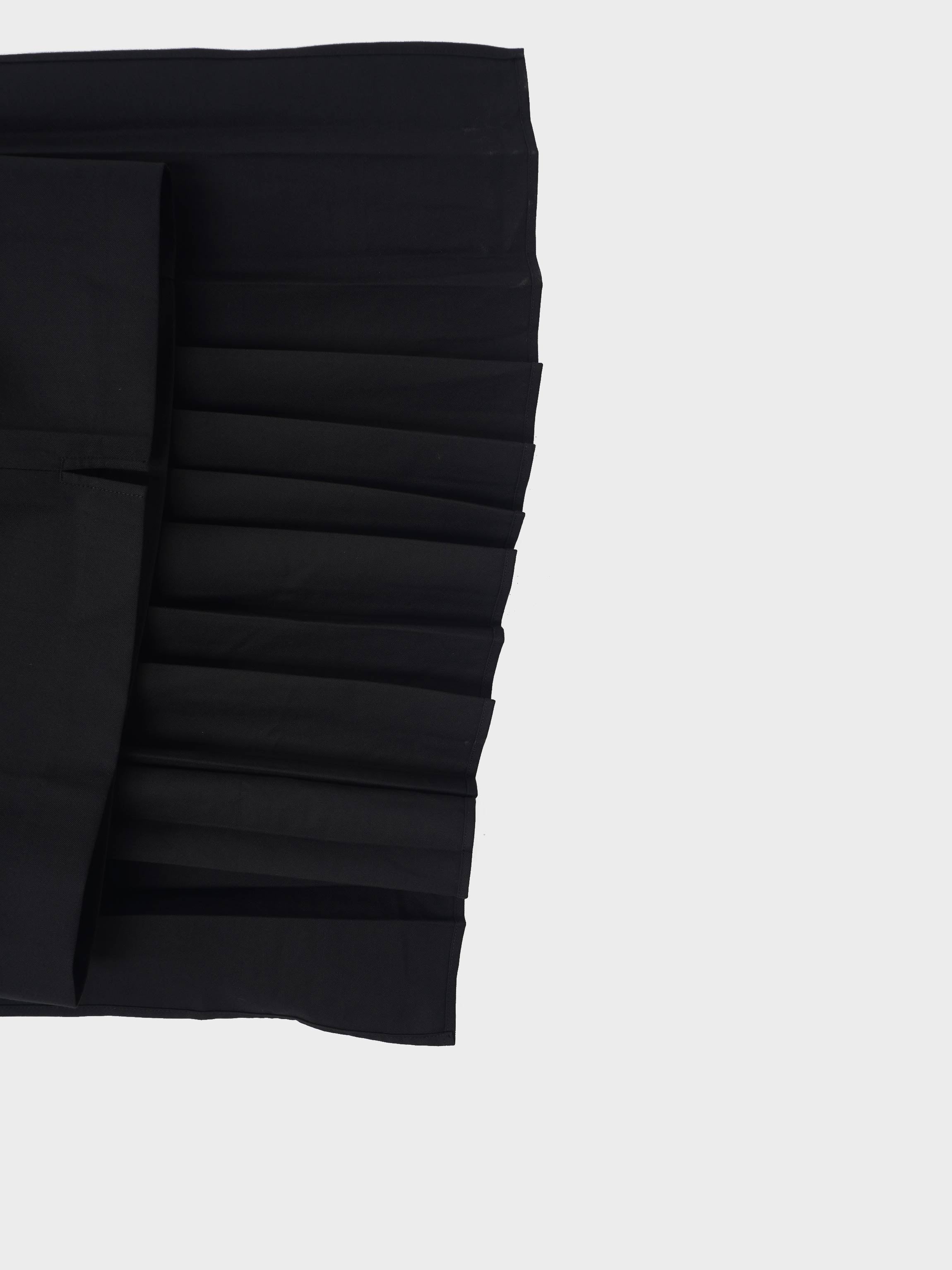 Pencil Pleat Combo Skirt-Black