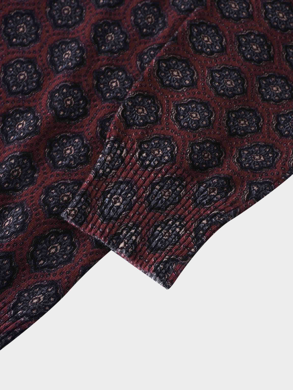 Printed Sweater-Burgundy Medallion