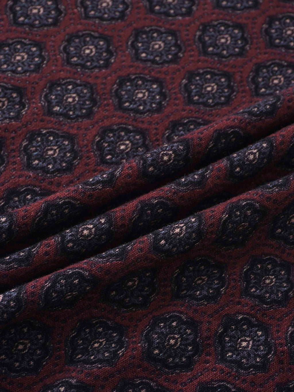 Printed Sweater-Burgundy Medallion