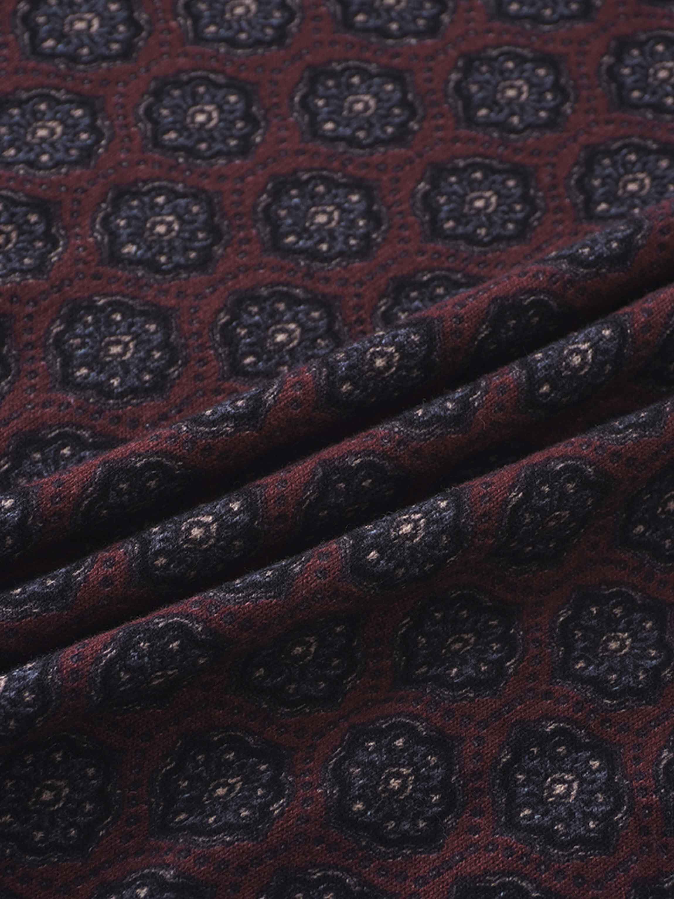 Printed Sweater-Burgundy Medallion