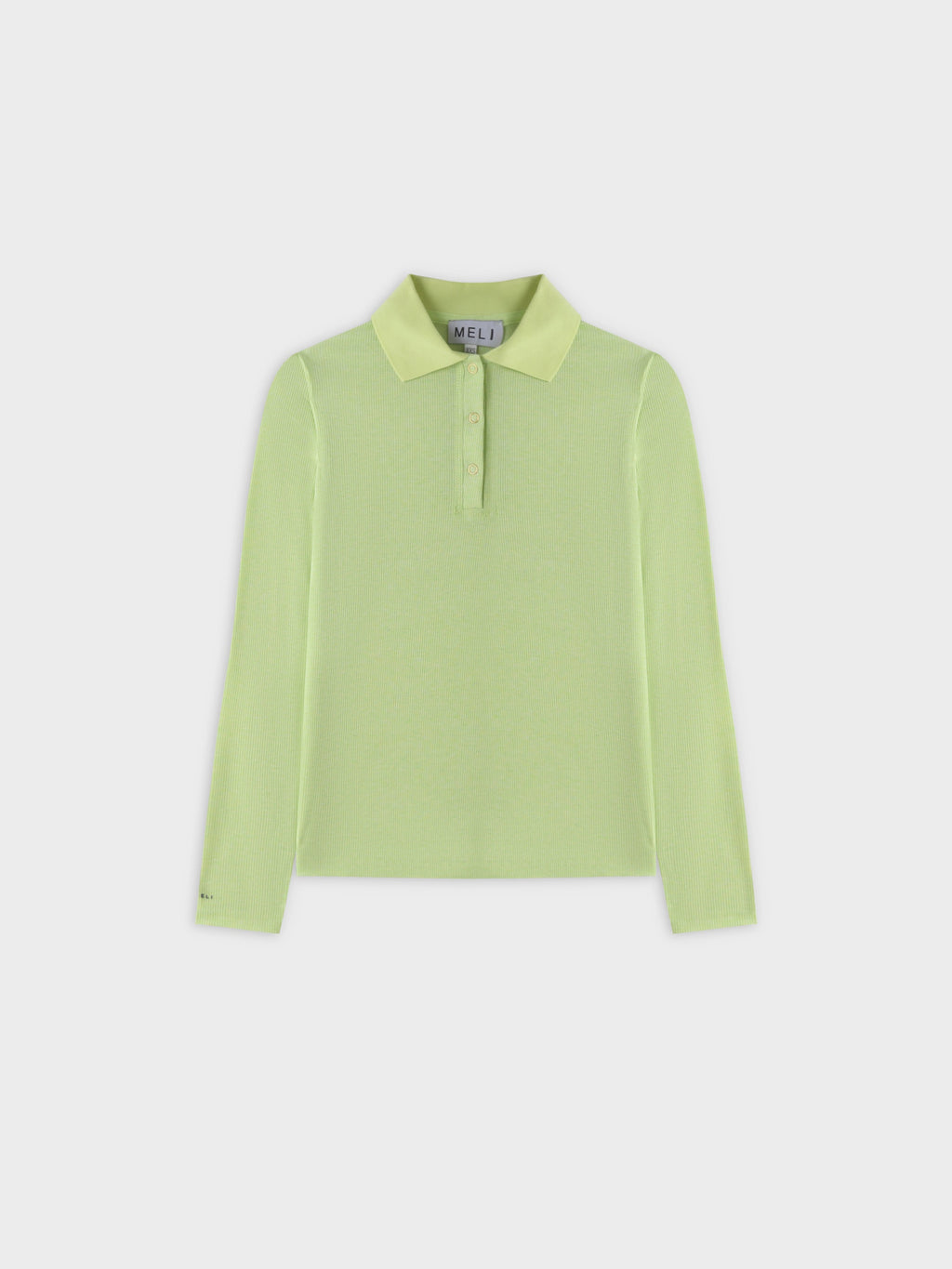 Ribbed Collar T-Shirt-Yellow