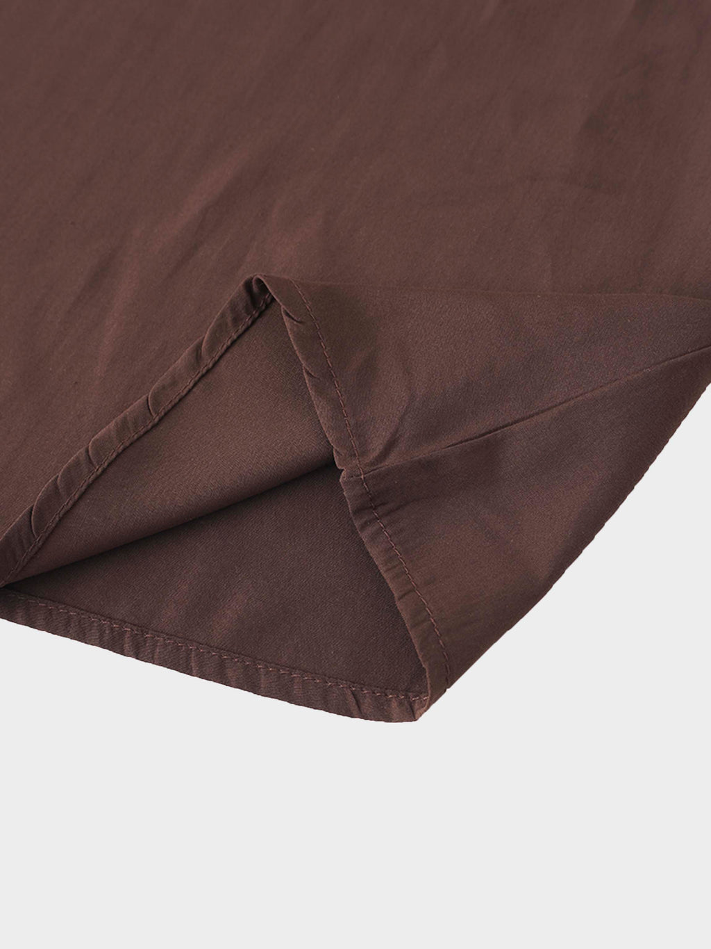 DRAWSTRING RUFFLE SKIRT-BROWN