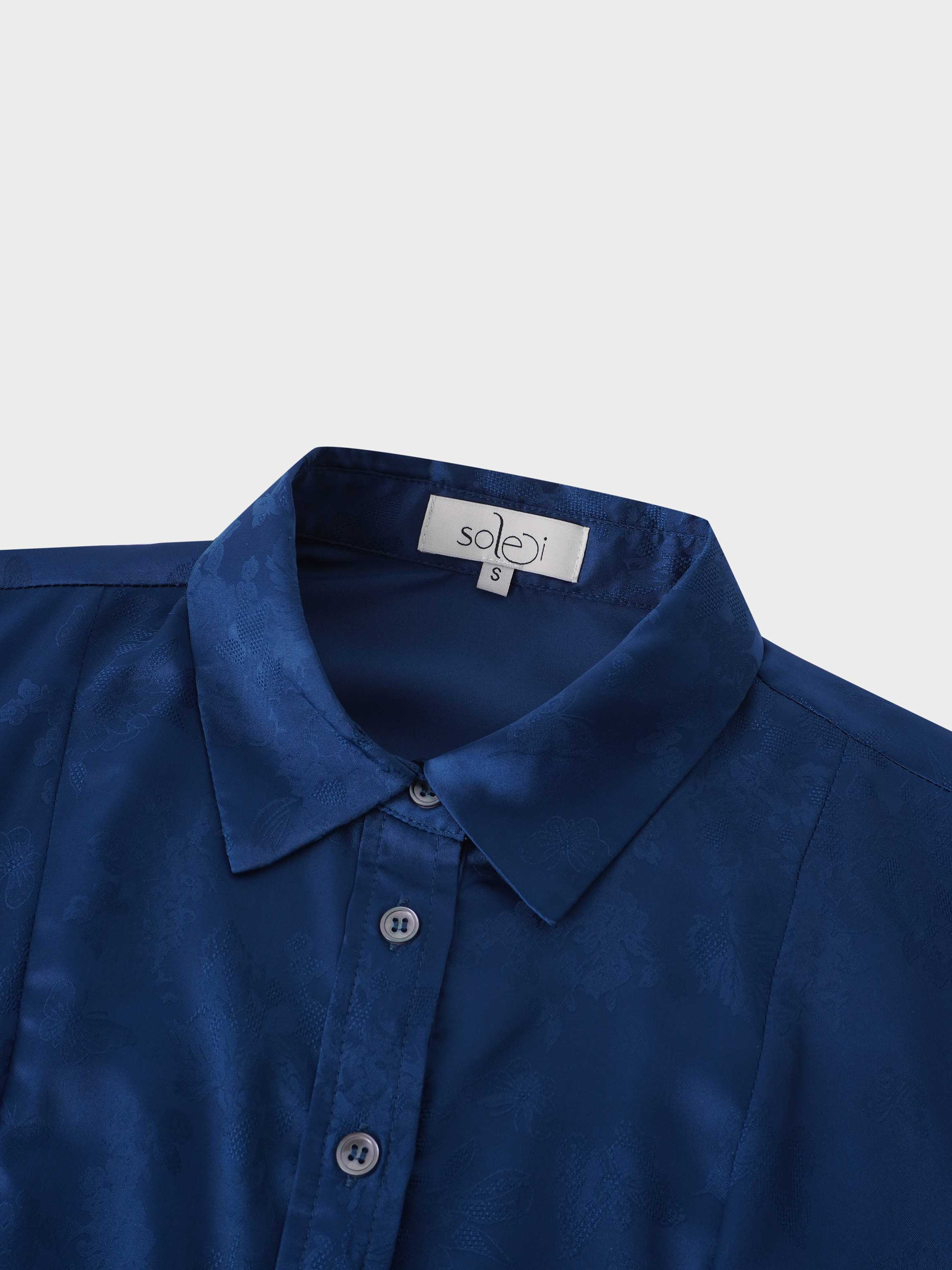 A Line Shirtdress-Teal