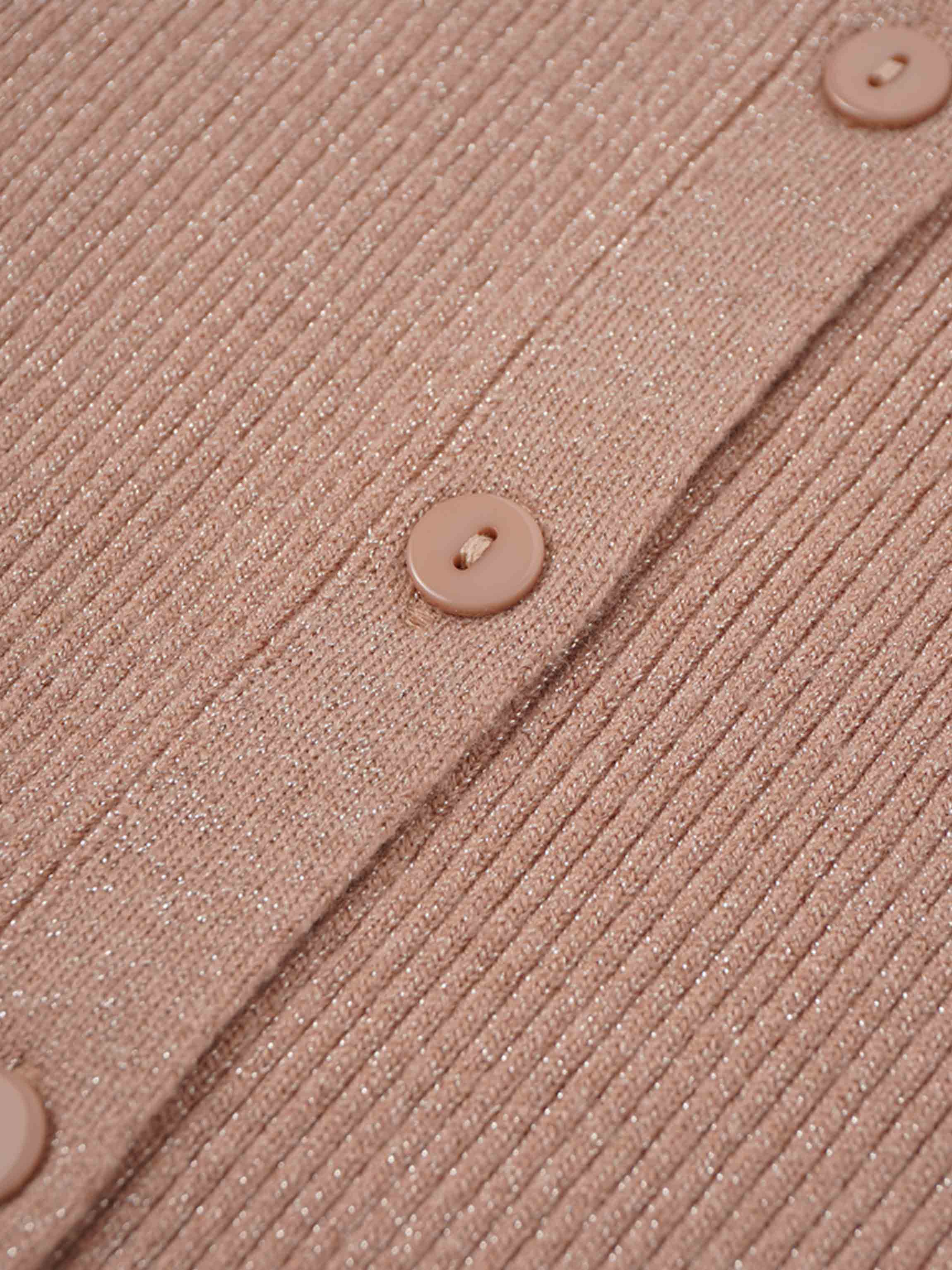 Lurex Ribbed Sweater-Blush