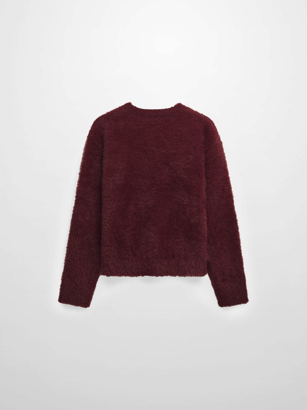 Mohair Crew Neck Sweater-Burgundy
