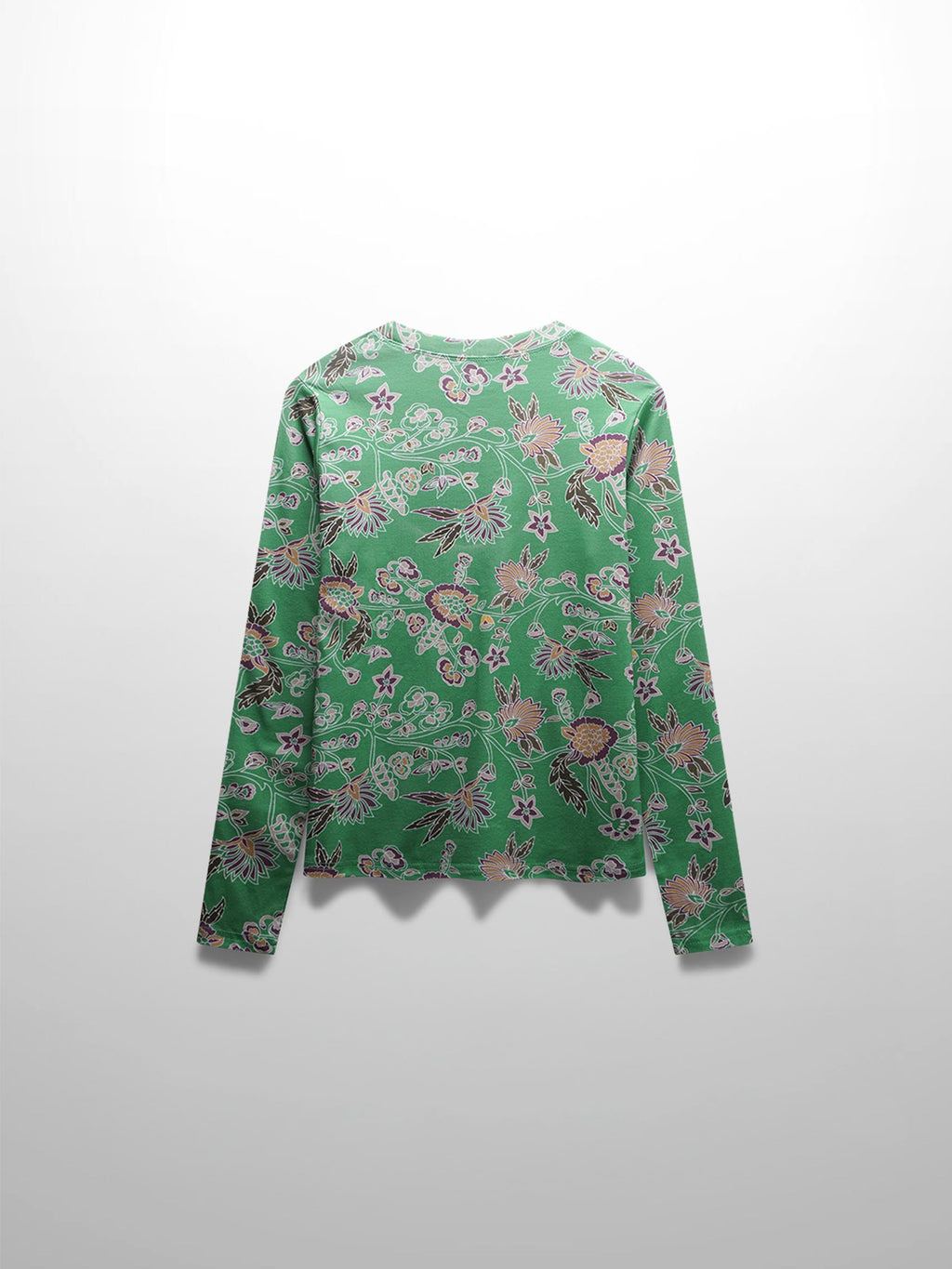 Basic Printed T-shirt-Mint Mediterranean