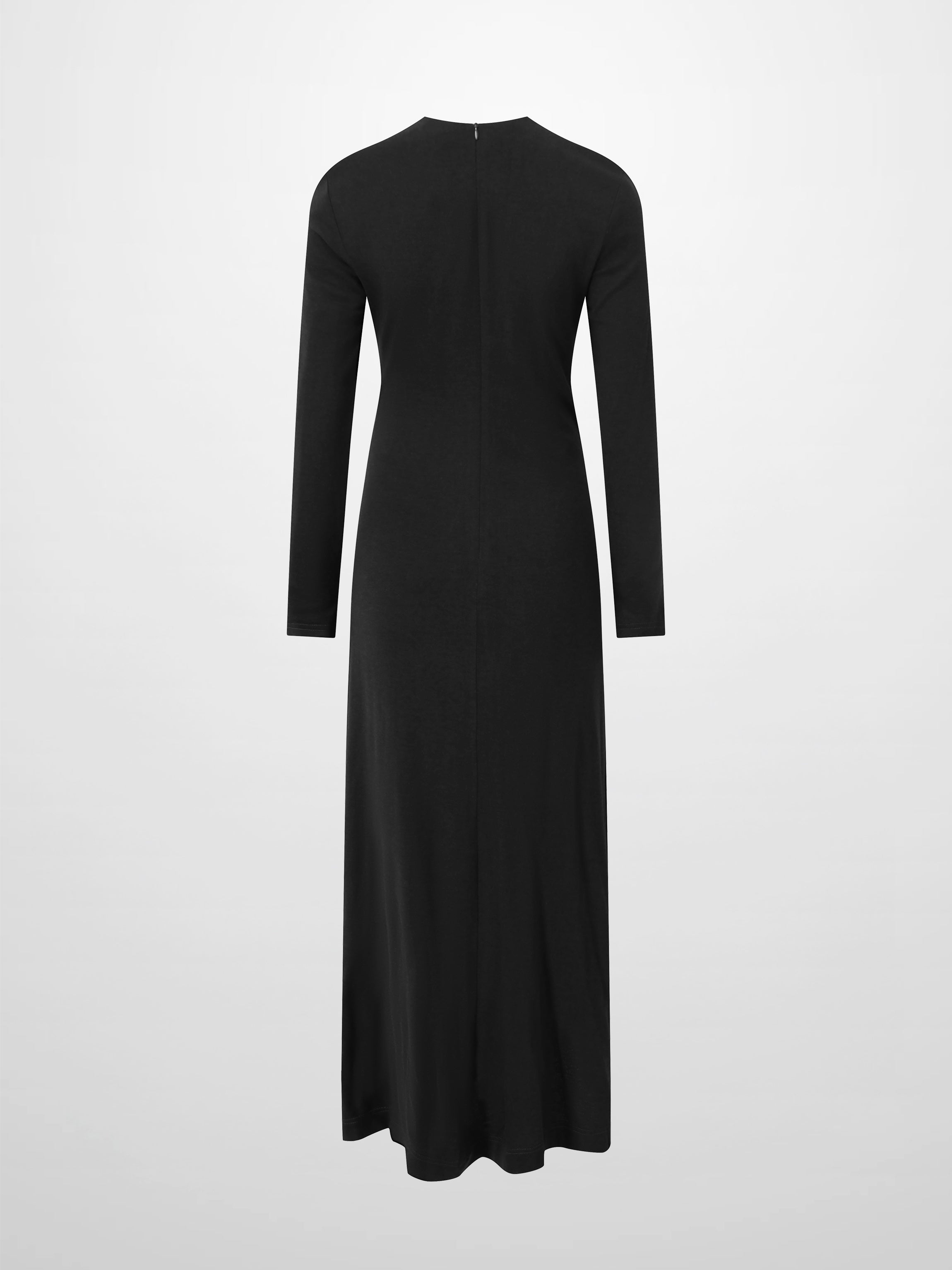 Side Shirred Button Down Knit-Black