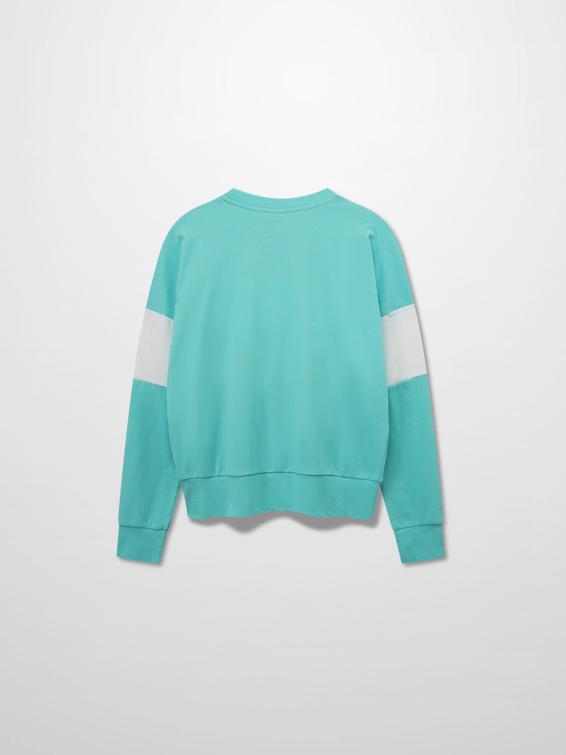 Wide Stripe Bomber-Aqua/White