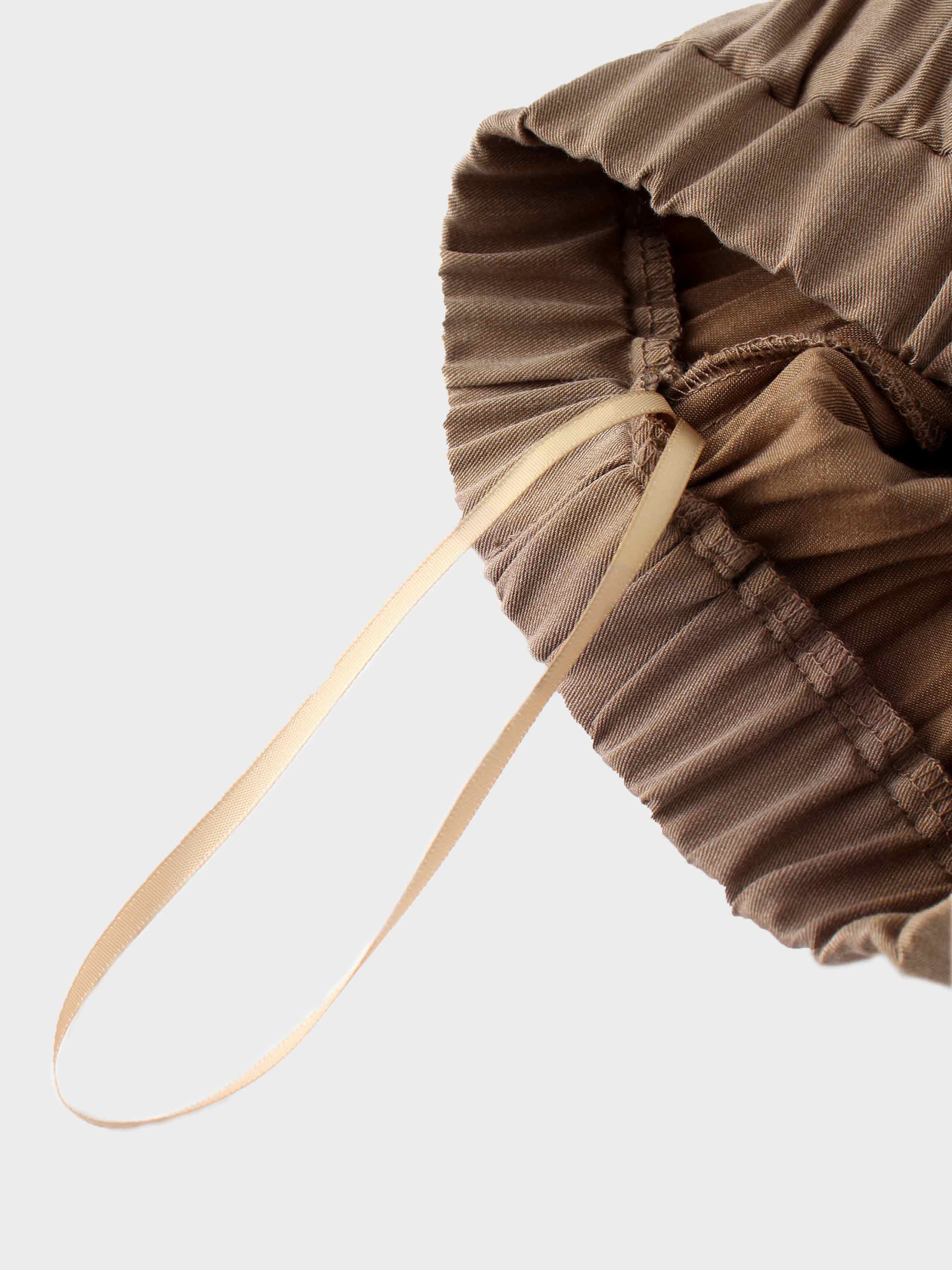 Mix Pleat Skirt-Camel