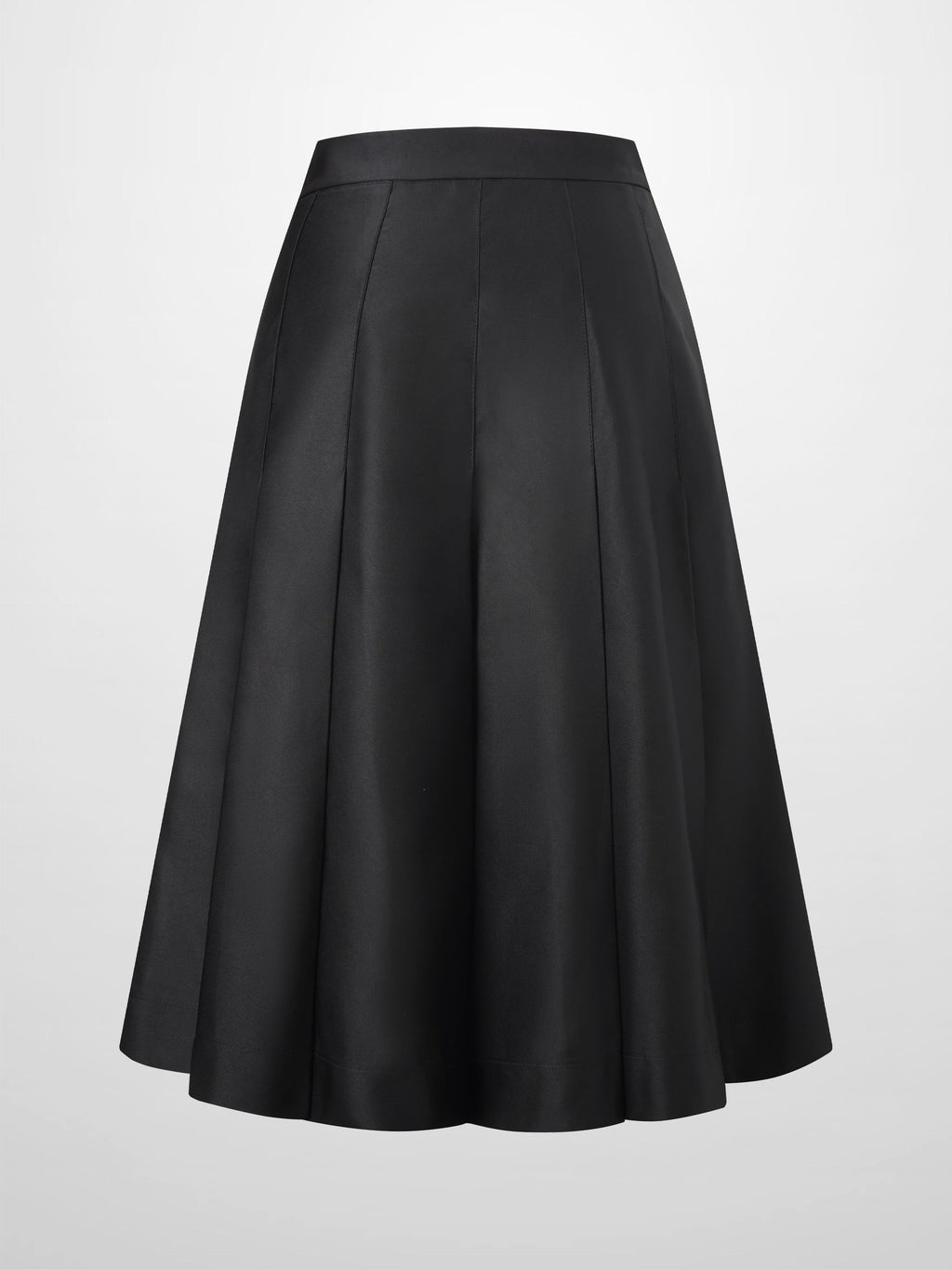 Lux Satin Pleated Skirt 26"-Black