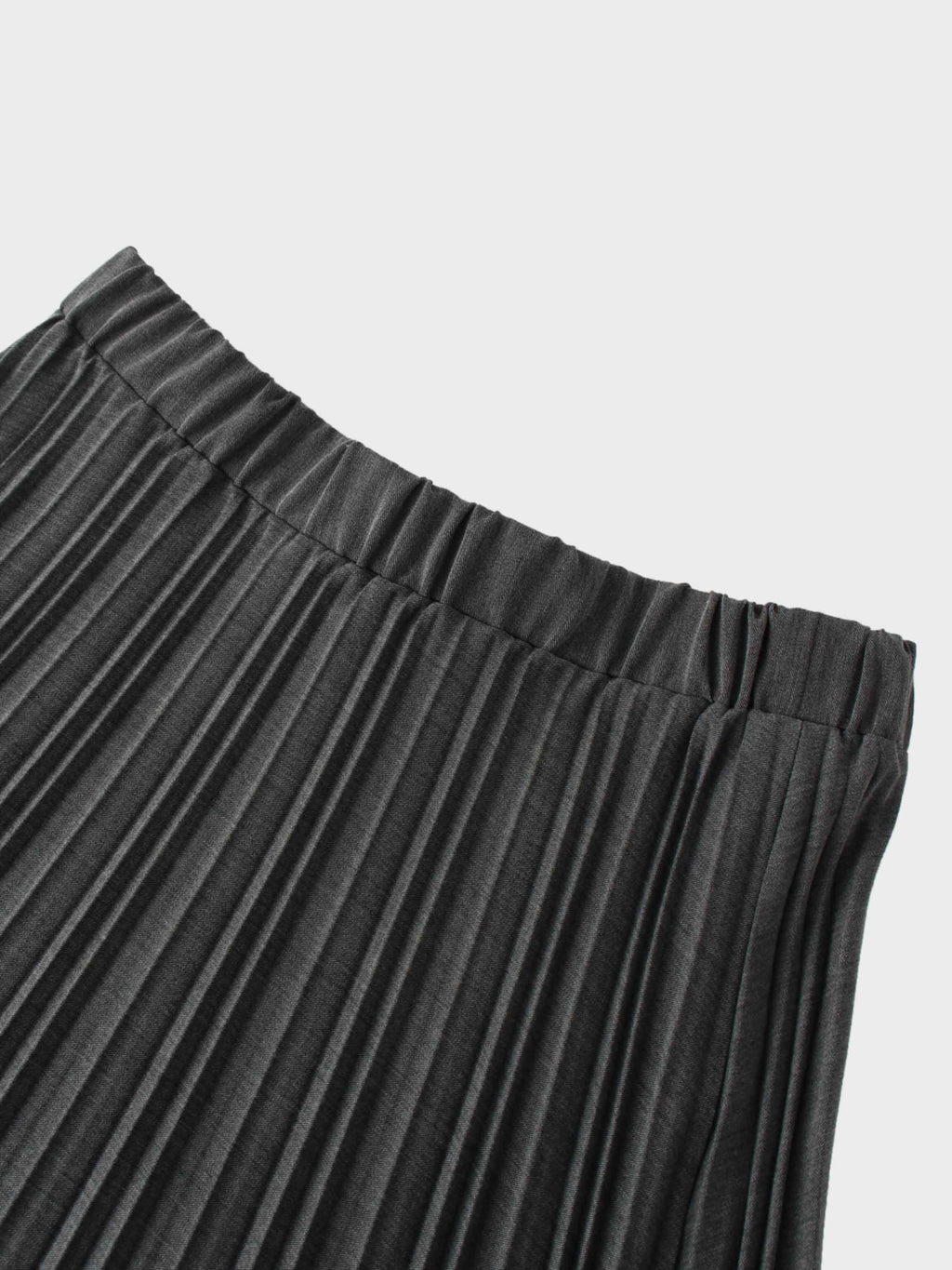 Mix Pleat Skirt-Denim Grey