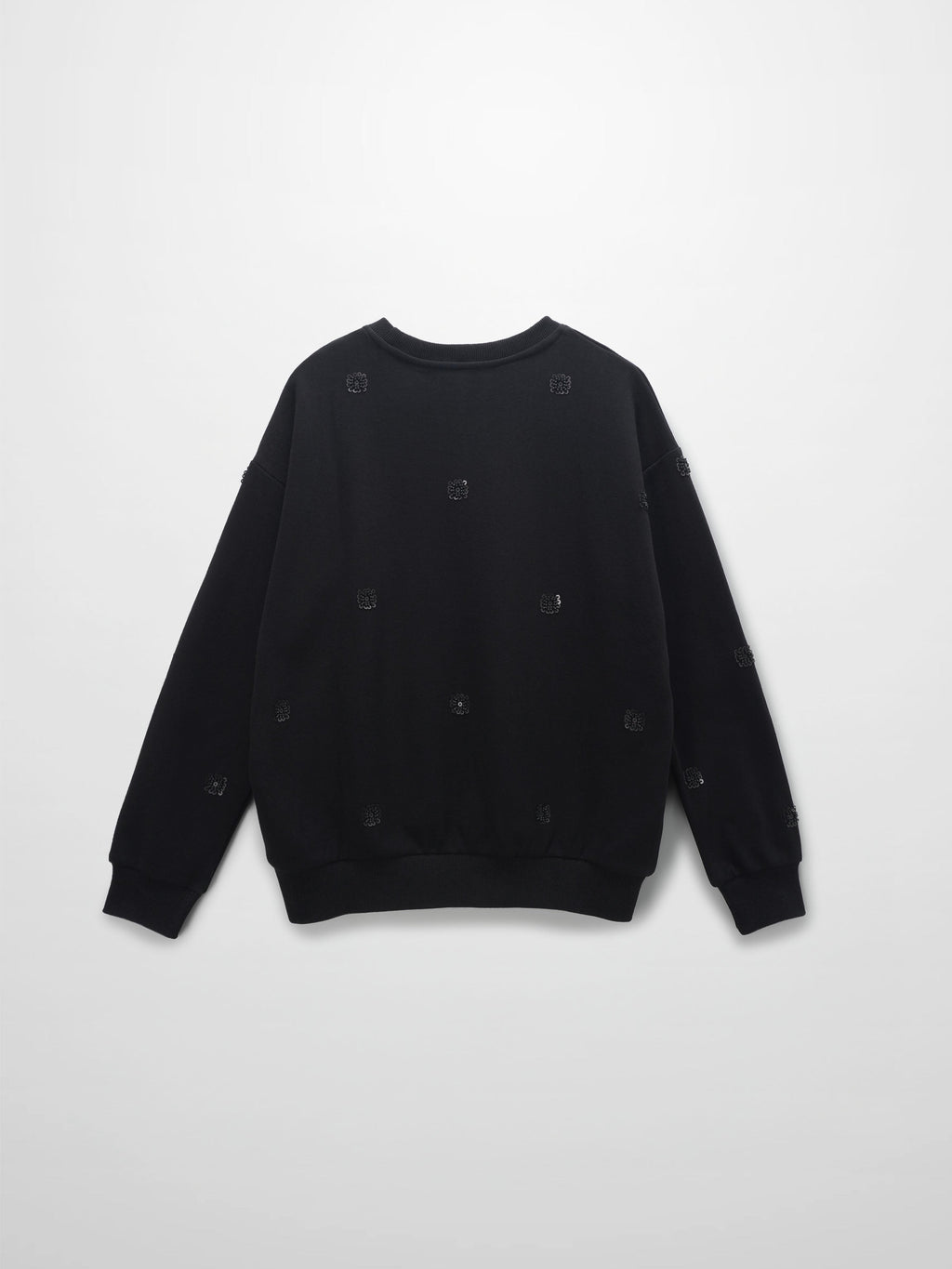 Embellished Sweatshirt-Black/Black