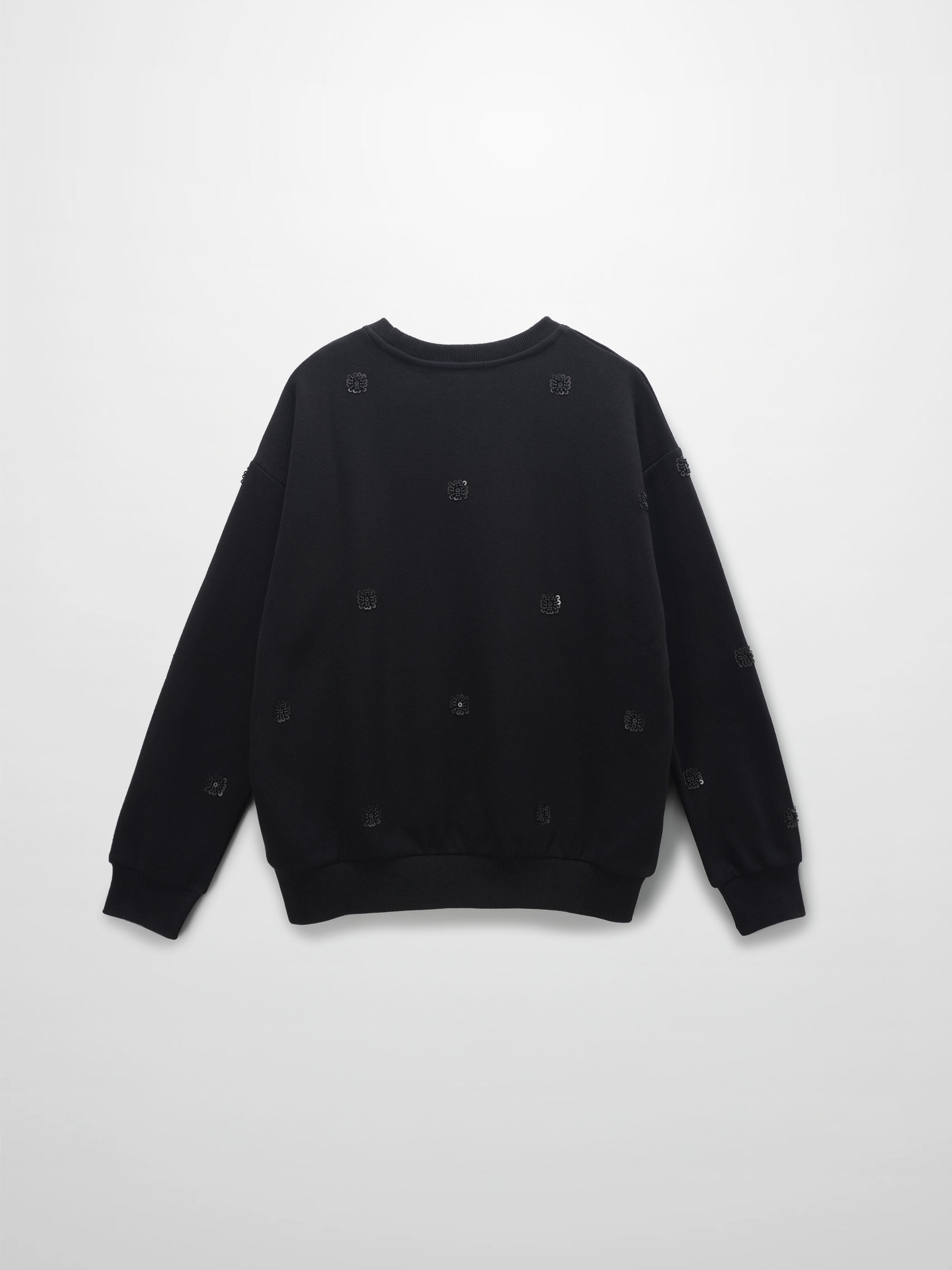Embellished Sweatshirt-Black/Black